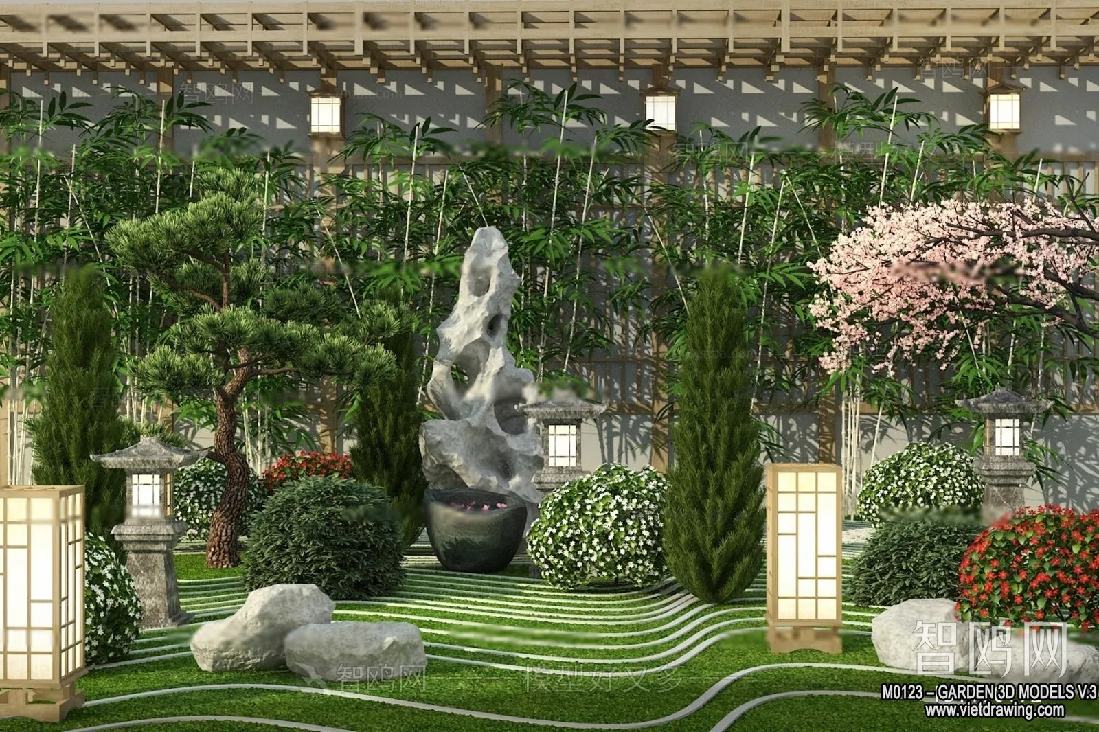 Garden 3D Models - Architecture Decor 3D - 037