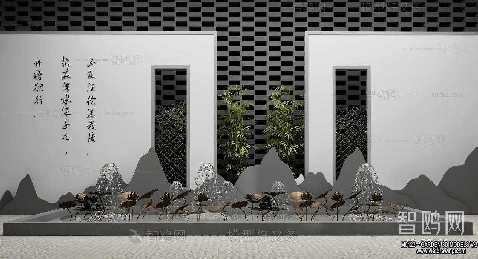 Garden 3D Models - Architecture Decor 3D - 038