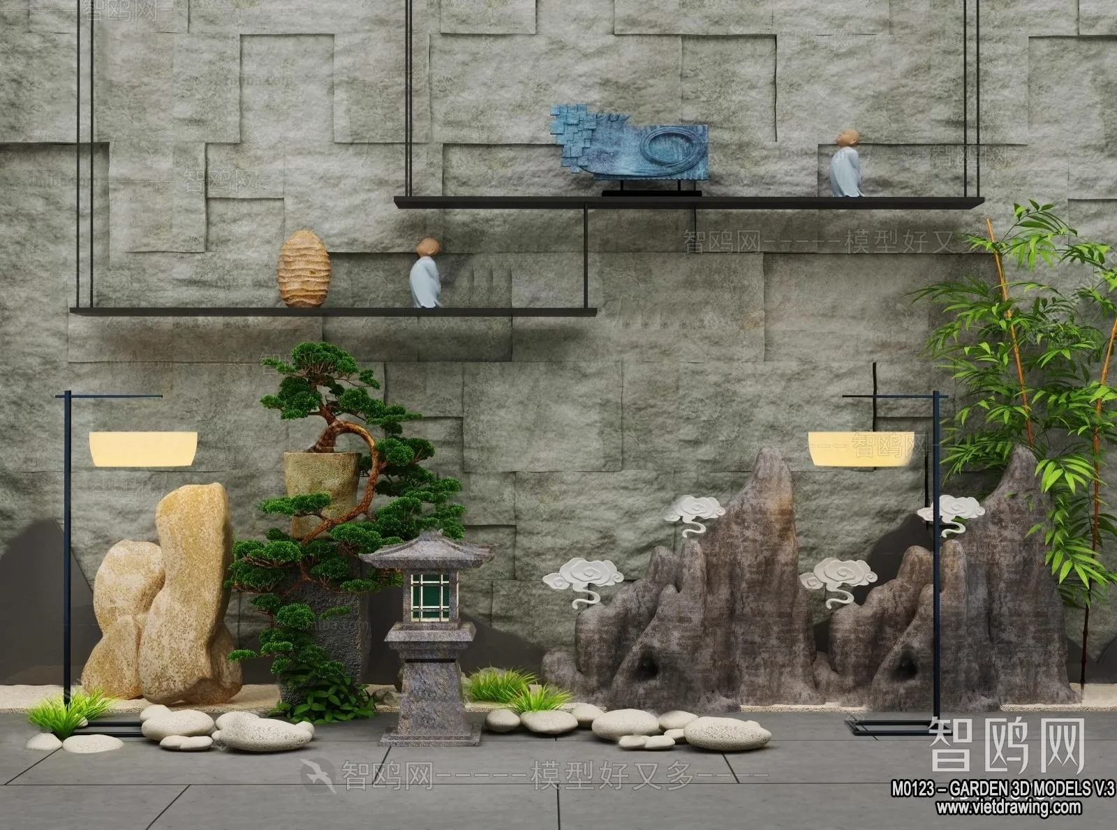 Garden 3D Models - Architecture Decor 3D - 039