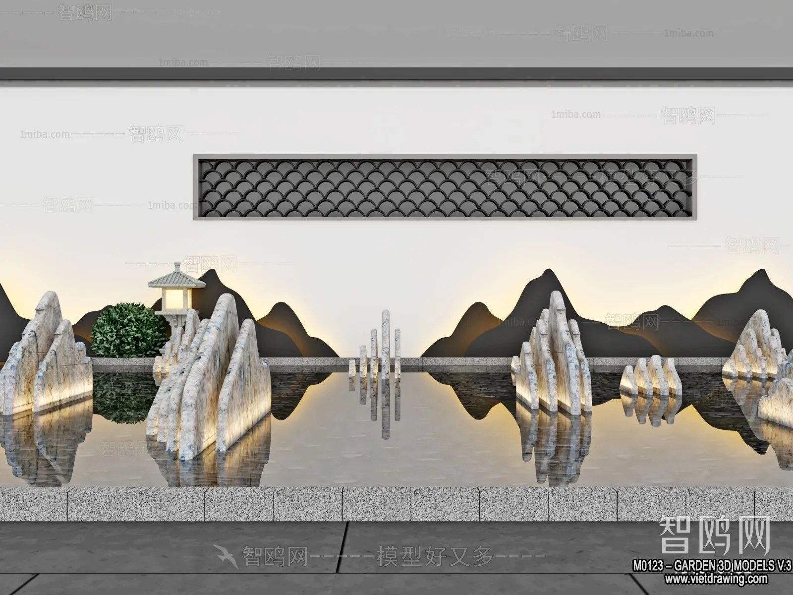 Garden 3D Models - Architecture Decor 3D - 048