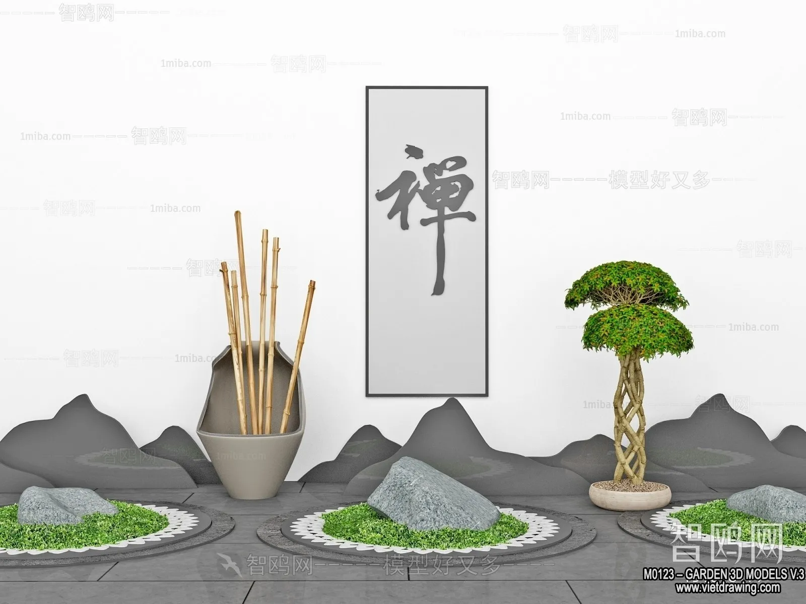 Garden 3D Models - Architecture Decor 3D - 051