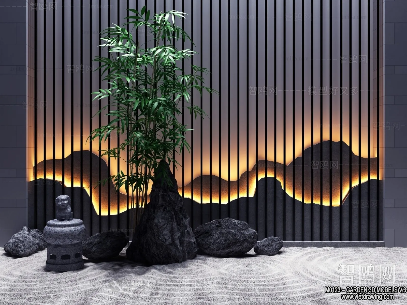 Garden 3D Models - Architecture Decor 3D - 052