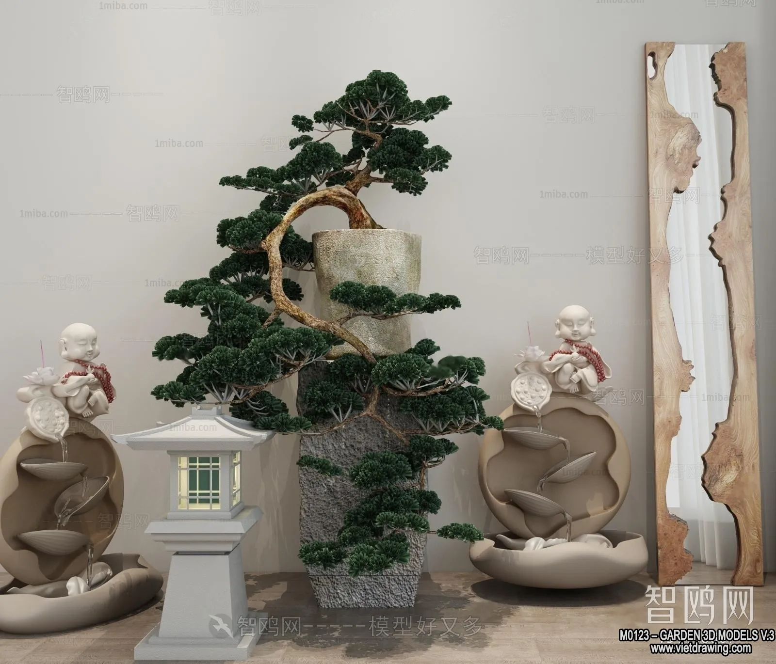 Garden 3D Models - Architecture Decor 3D - 055