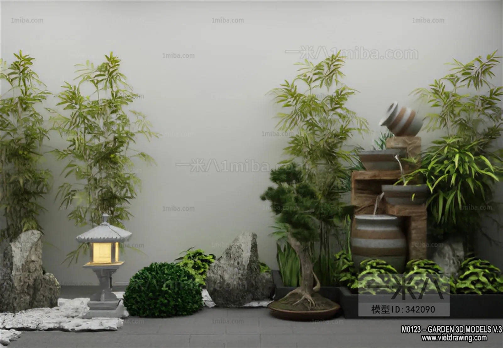 Garden 3D Models - Architecture Decor 3D - 056
