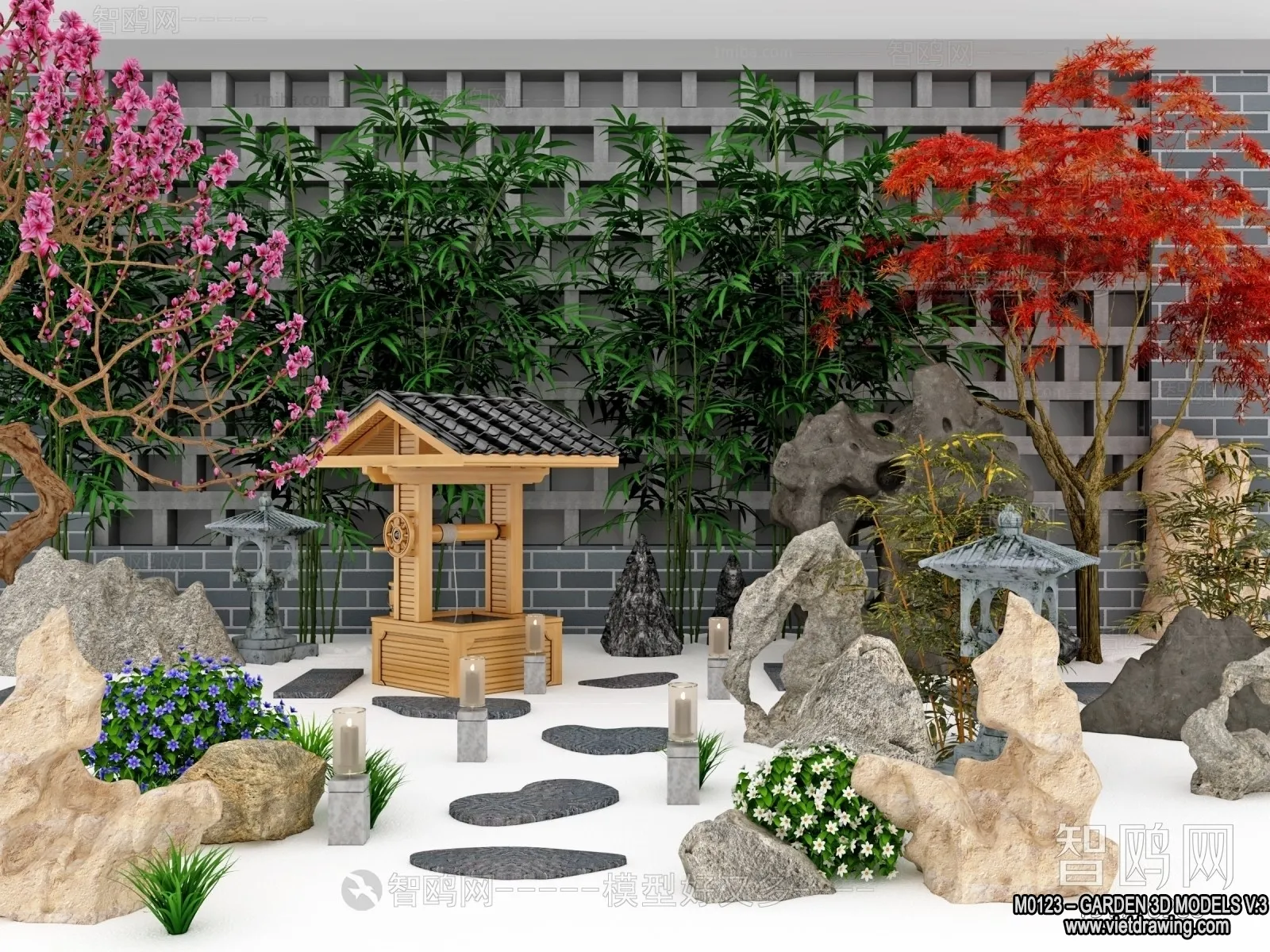 Garden 3D Models - Architecture Decor 3D - 057