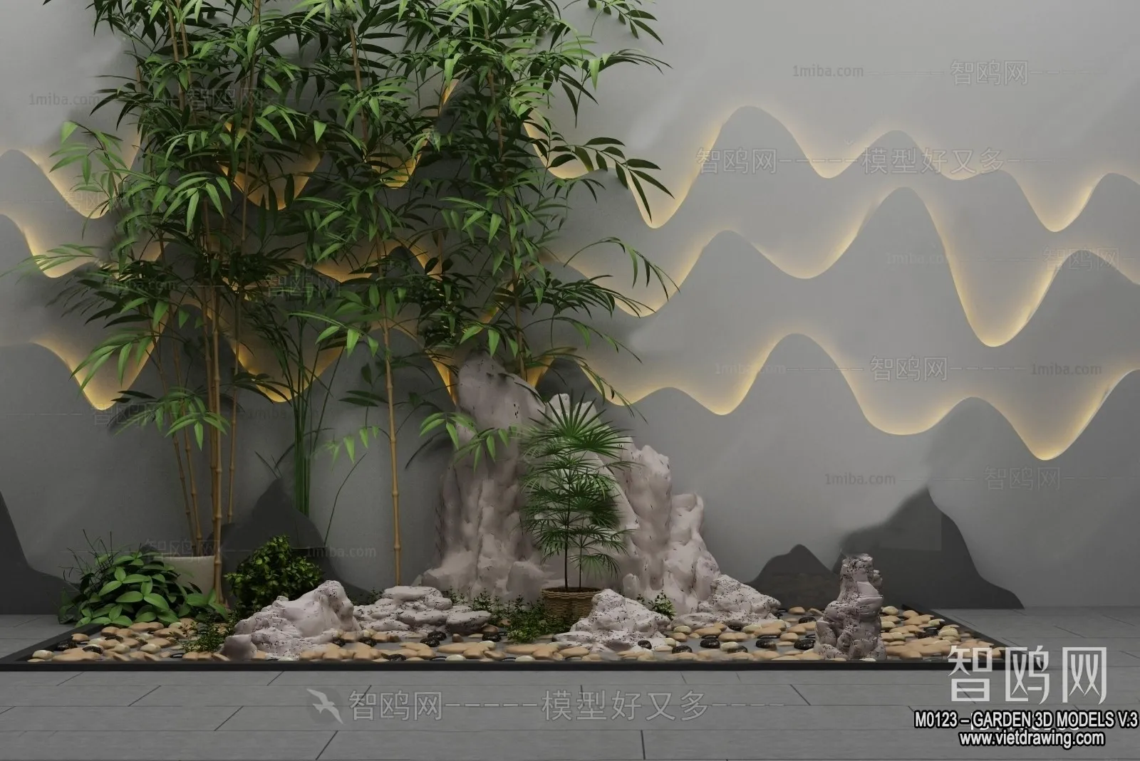 Garden 3D Models - Architecture Decor 3D - 058