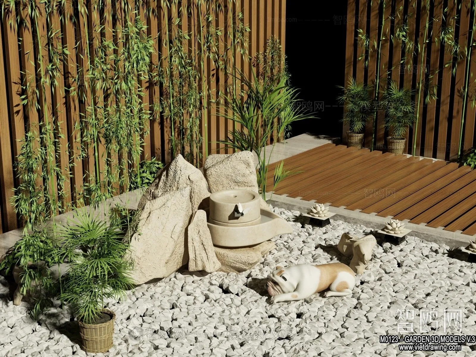 Garden 3D Models - Architecture Decor 3D - 059