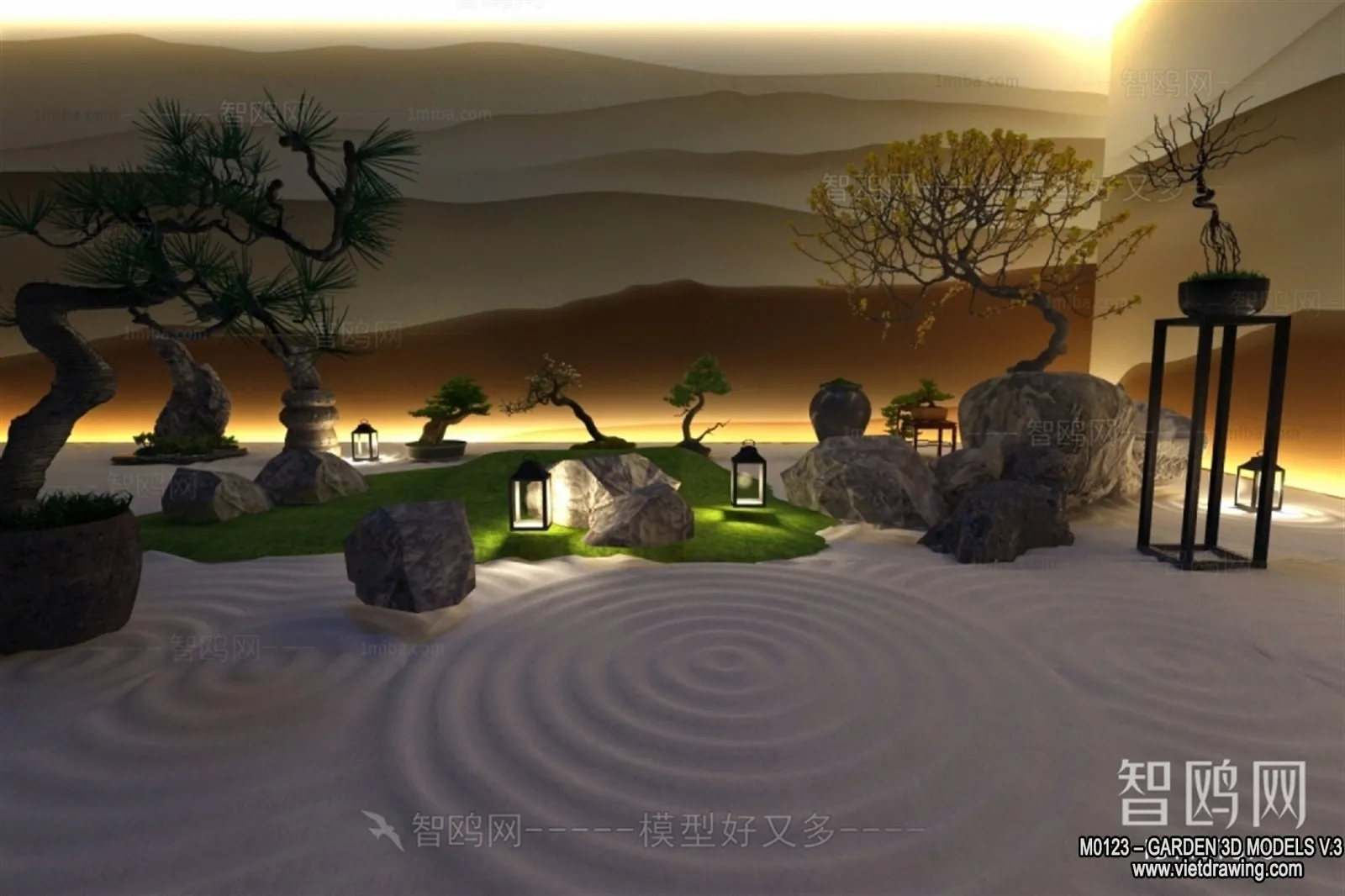 Garden 3D Models - Architecture Decor 3D - 061