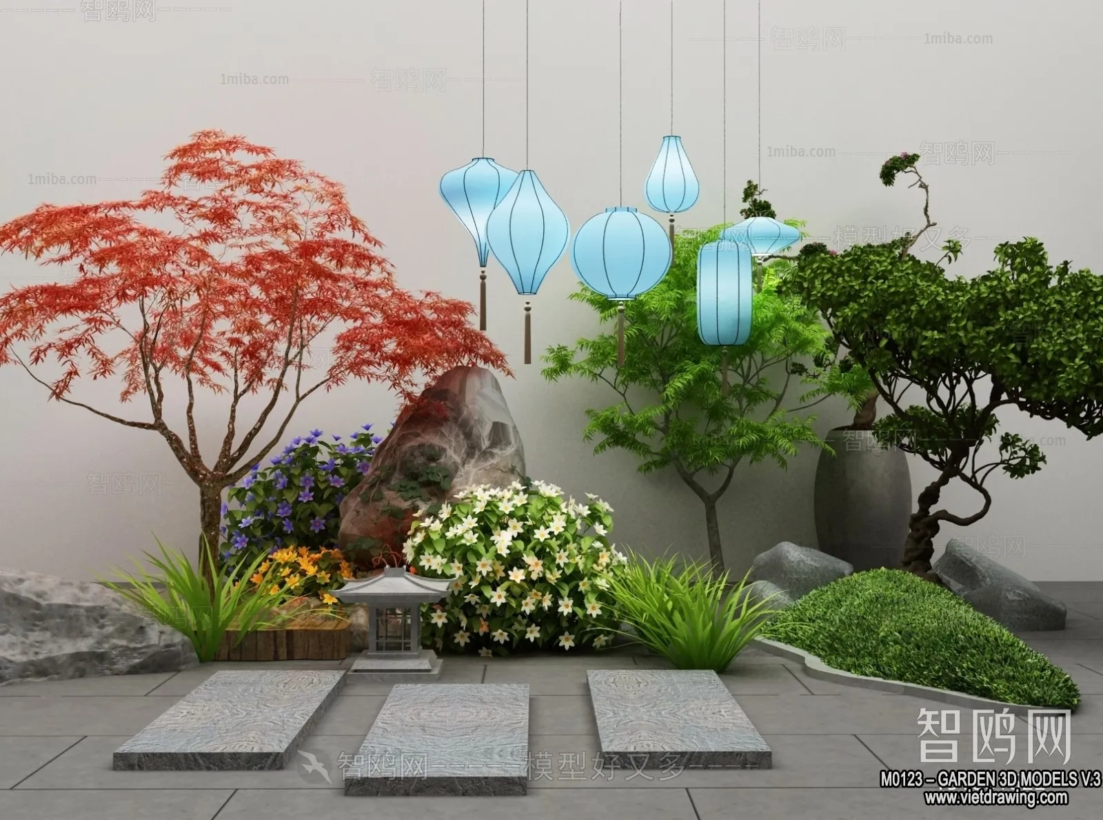 Garden 3D Models - Architecture Decor 3D - 062