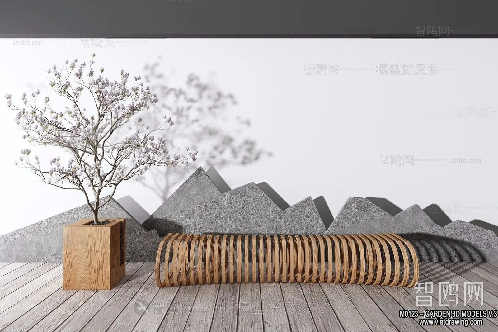 Garden 3D Models - Architecture Decor 3D - 063