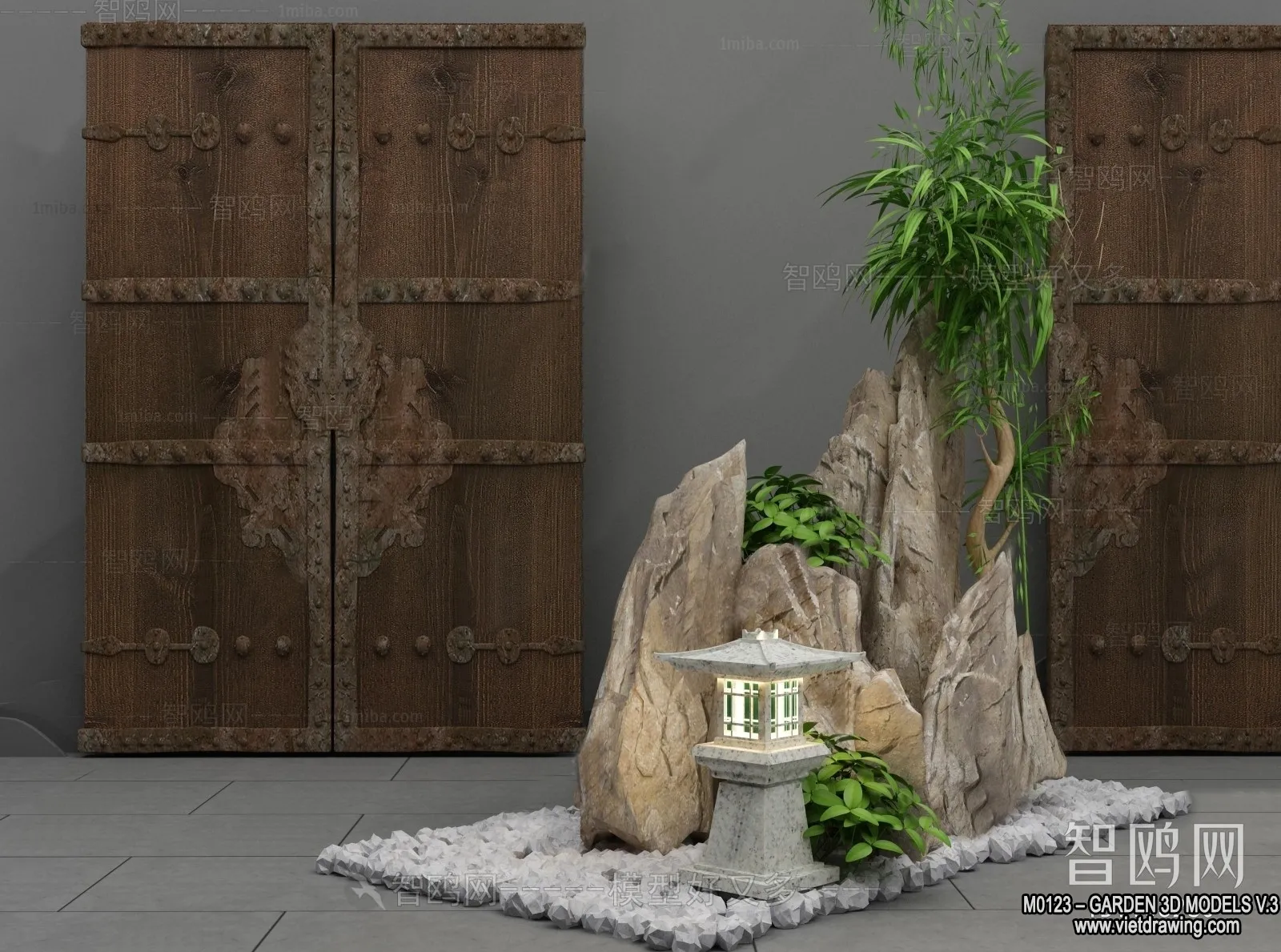 Garden 3D Models - Architecture Decor 3D - 064
