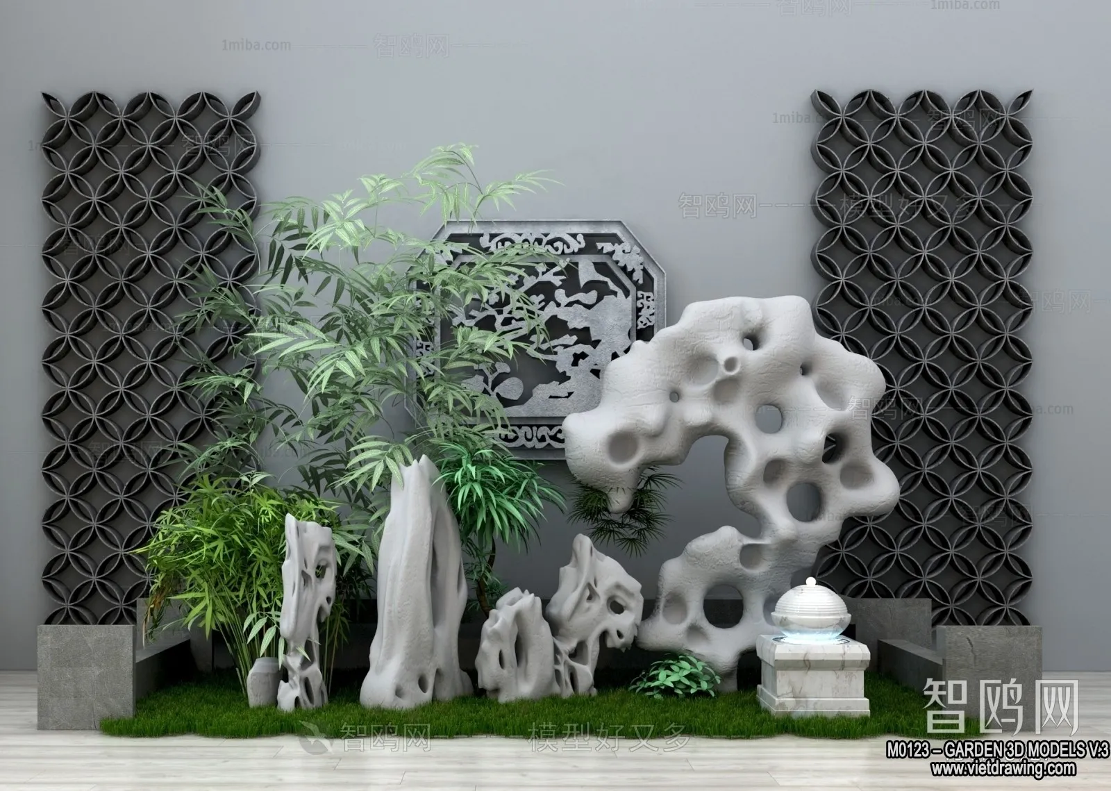 Garden 3D Models - Architecture Decor 3D - 065