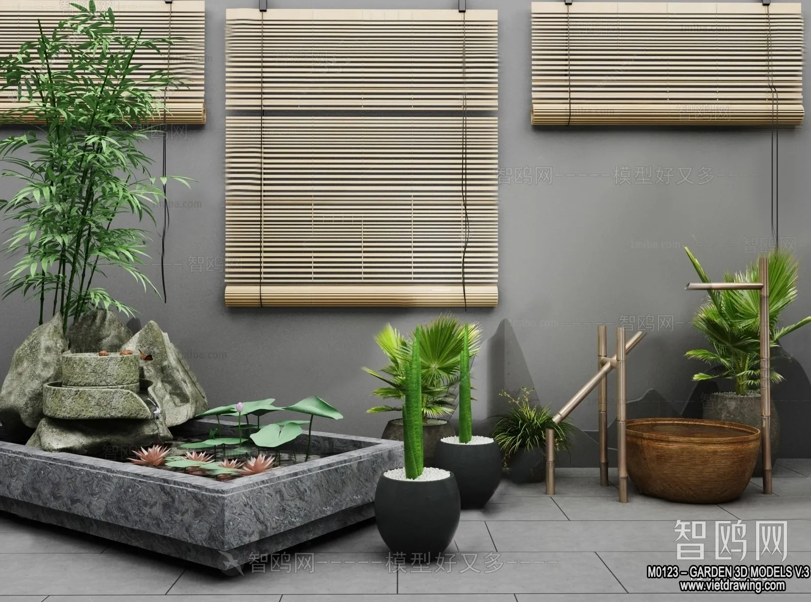 Garden 3D Models - Architecture Decor 3D - 067