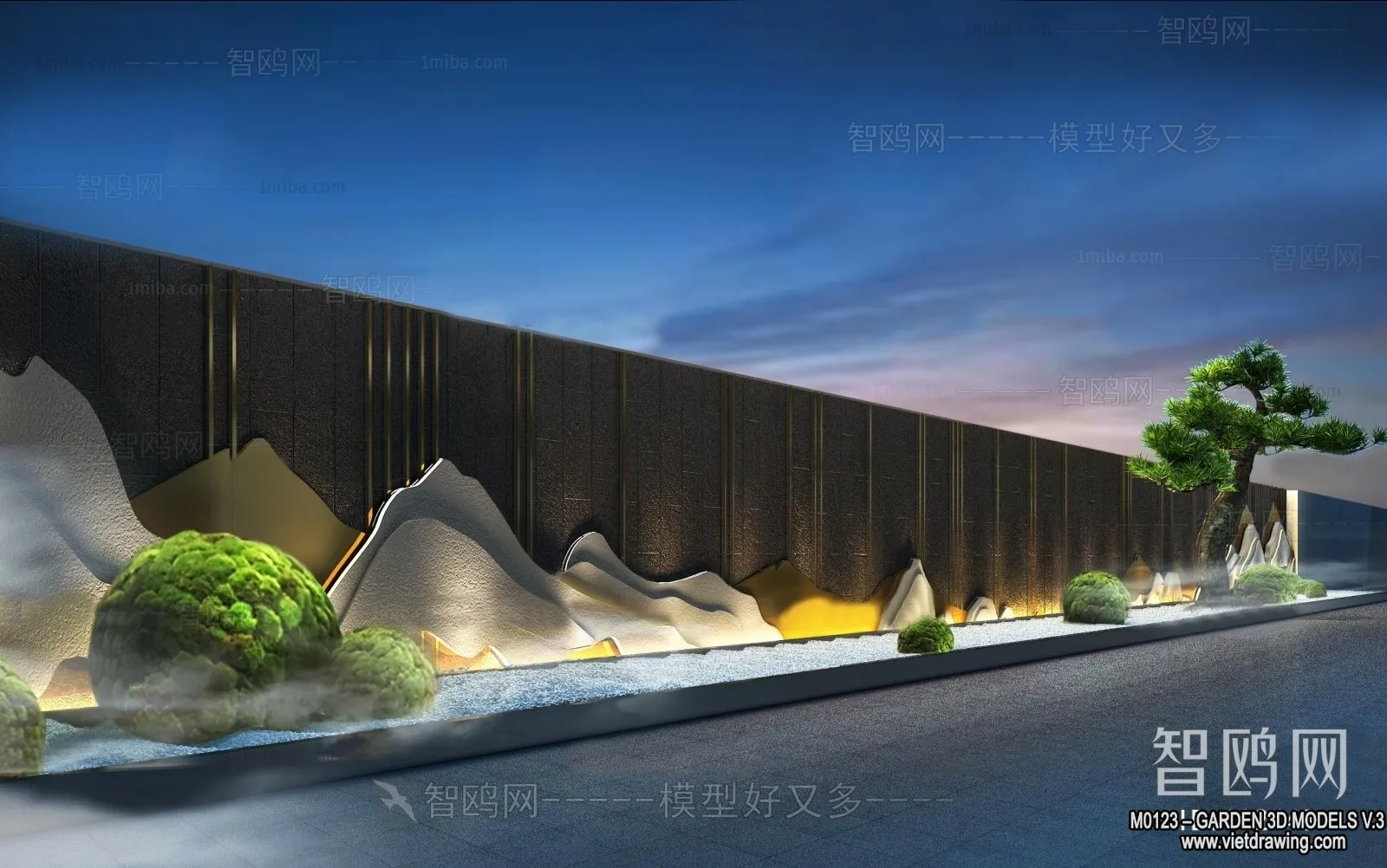 Garden 3D Models - Architecture Decor 3D - 070