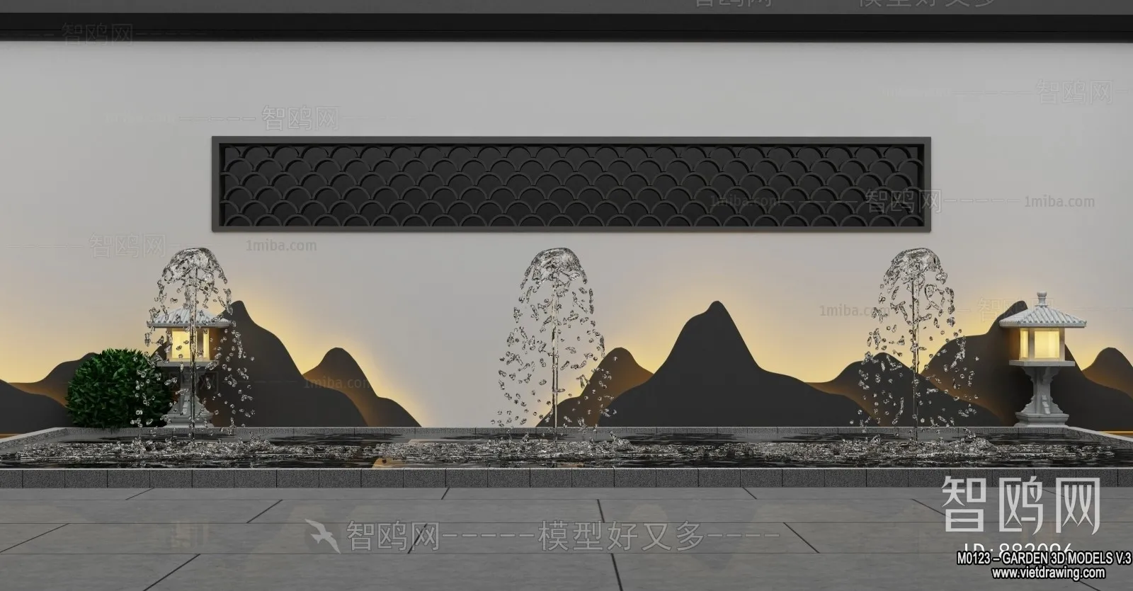 Garden 3D Models - Architecture Decor 3D - 071