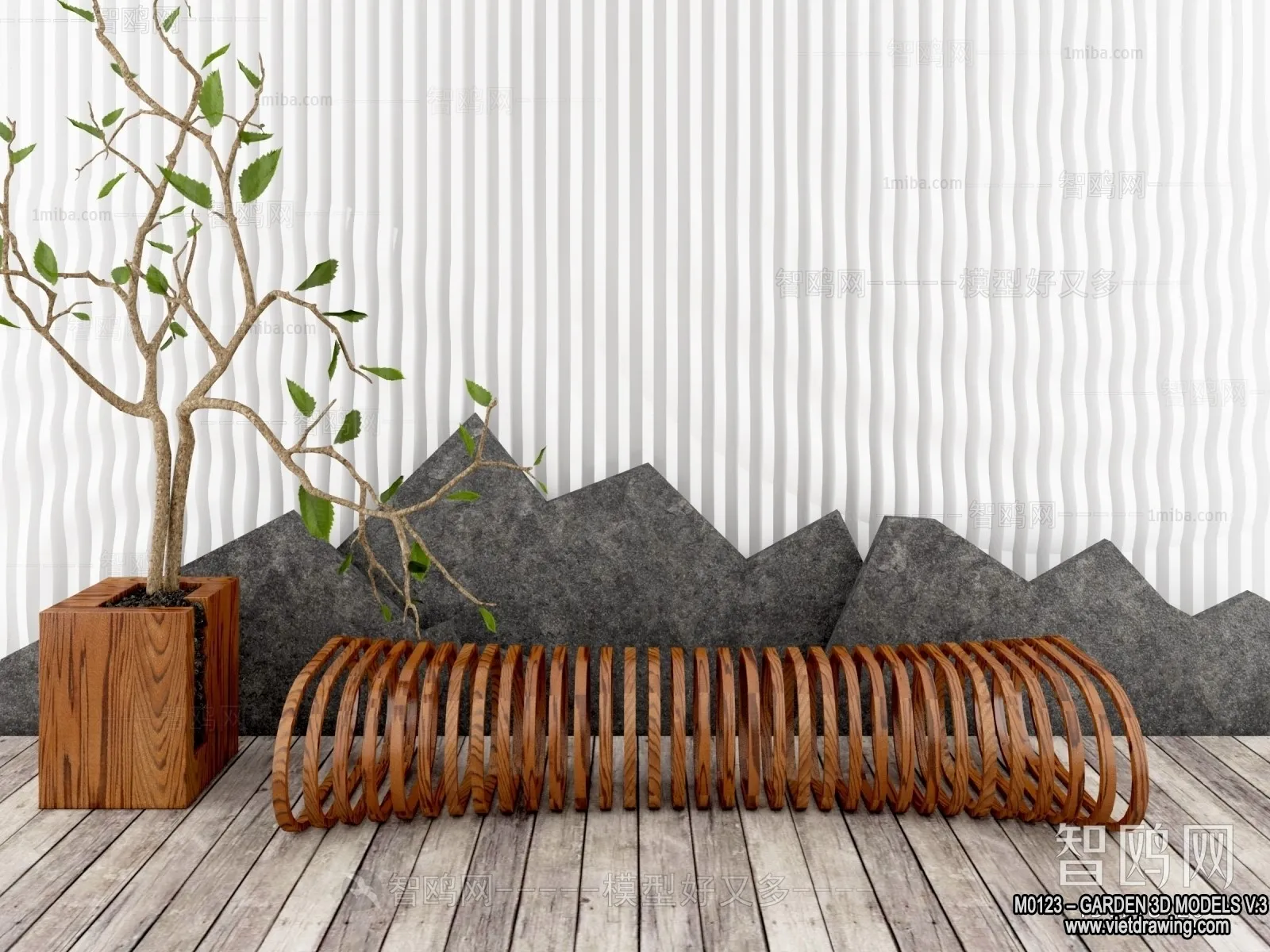 Garden 3D Models - Architecture Decor 3D - 073