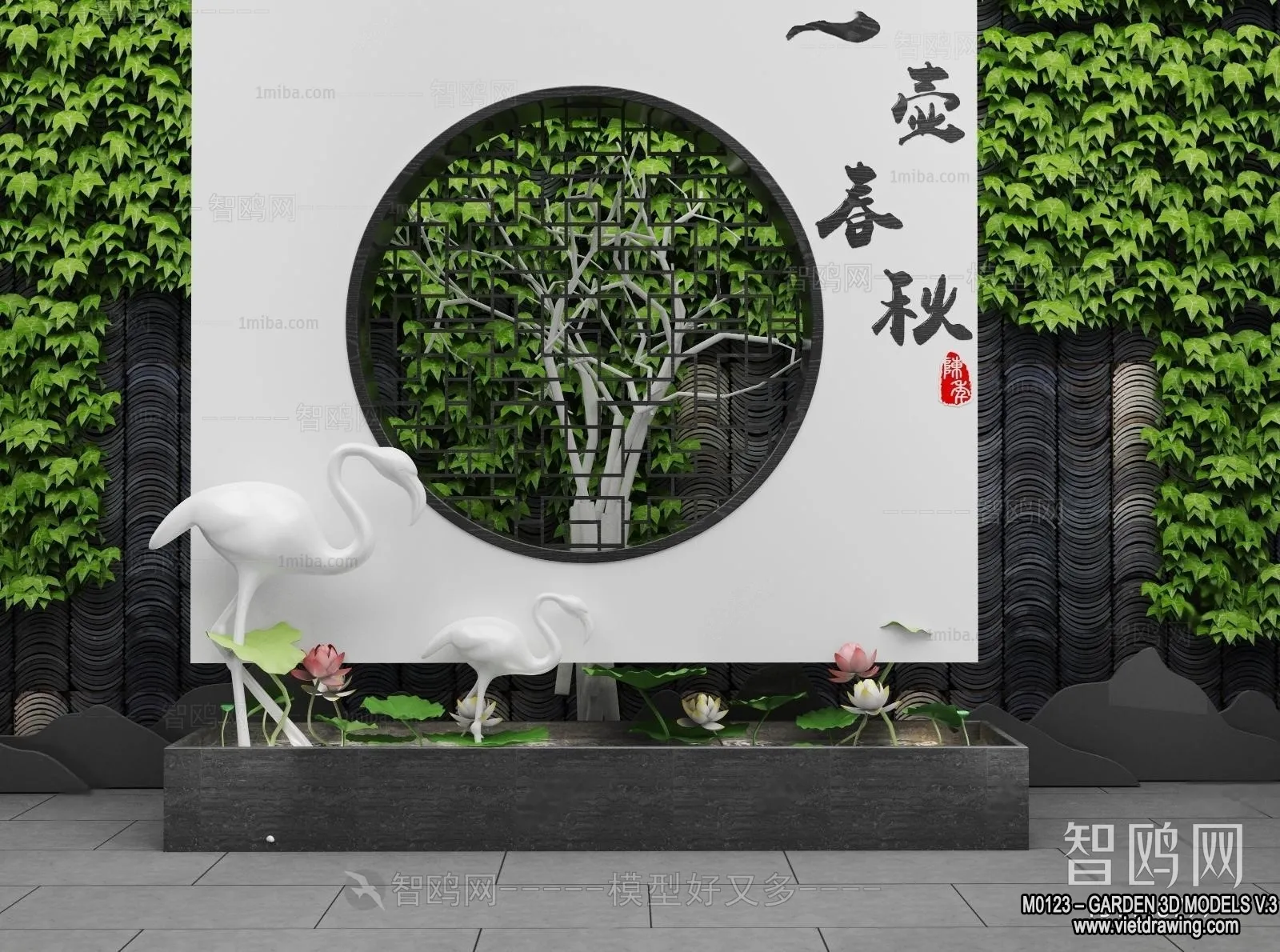 Garden 3D Models - Architecture Decor 3D - 075