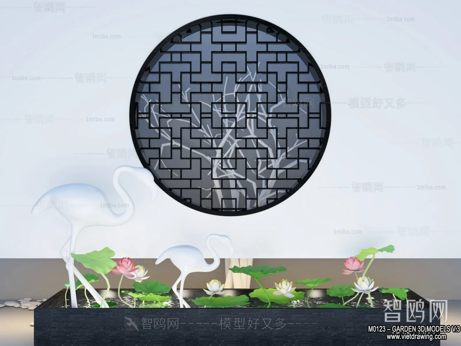 Garden 3D Models - Architecture Decor 3D - 079