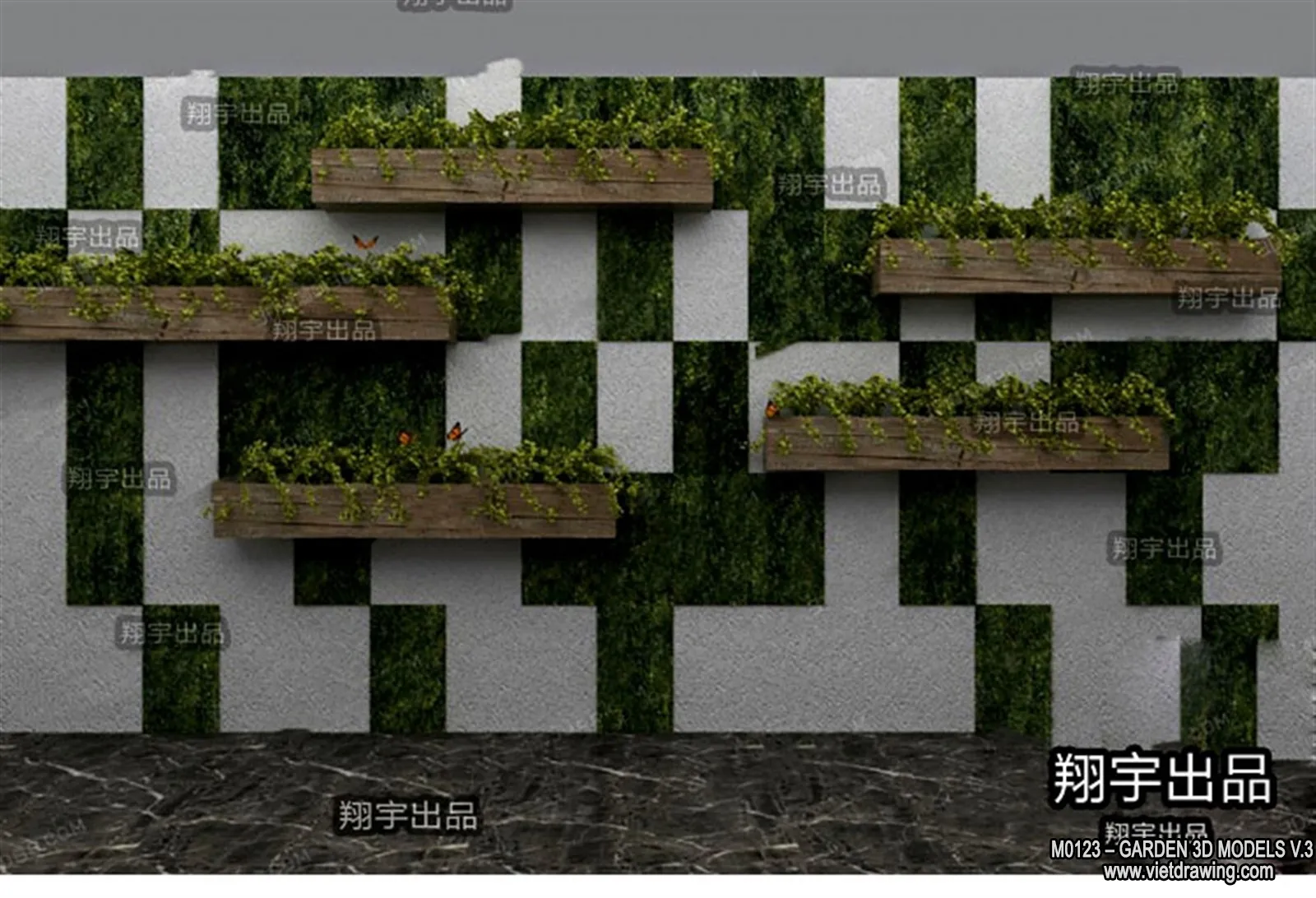 Garden 3D Models - Architecture Decor 3D - 081