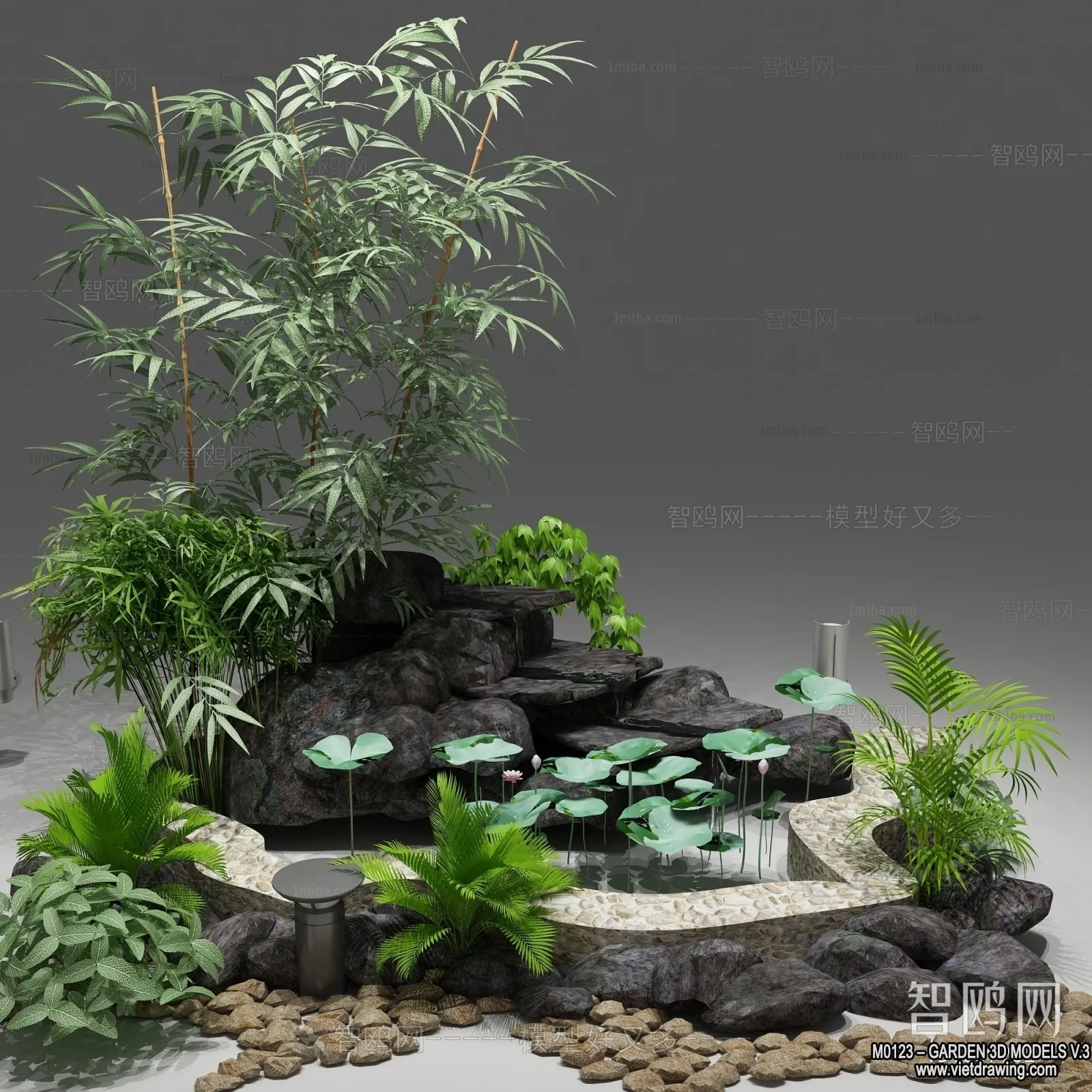 Garden 3D Models - Architecture Decor 3D - 083