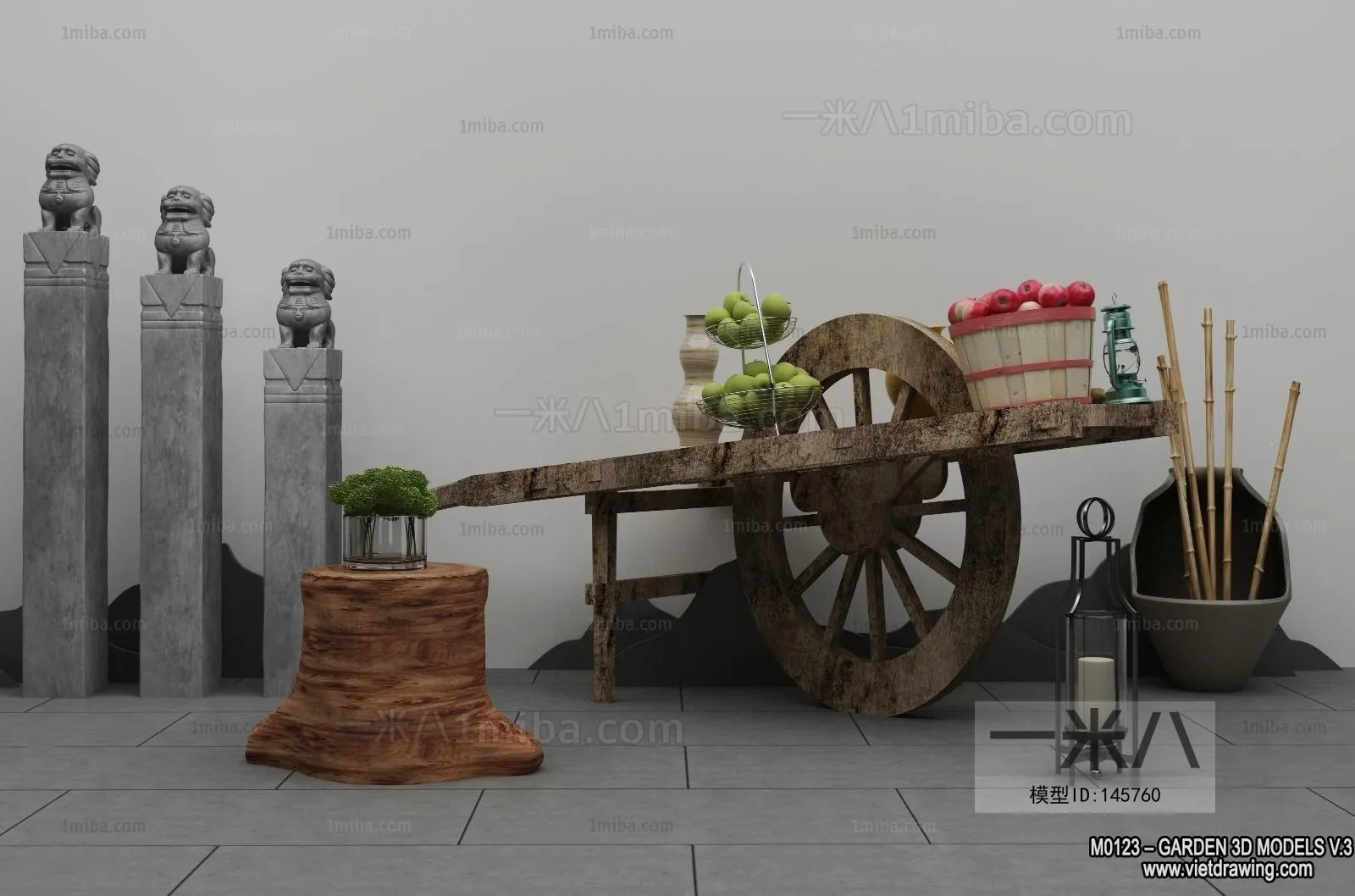 Garden 3D Models - Architecture Decor 3D - 084