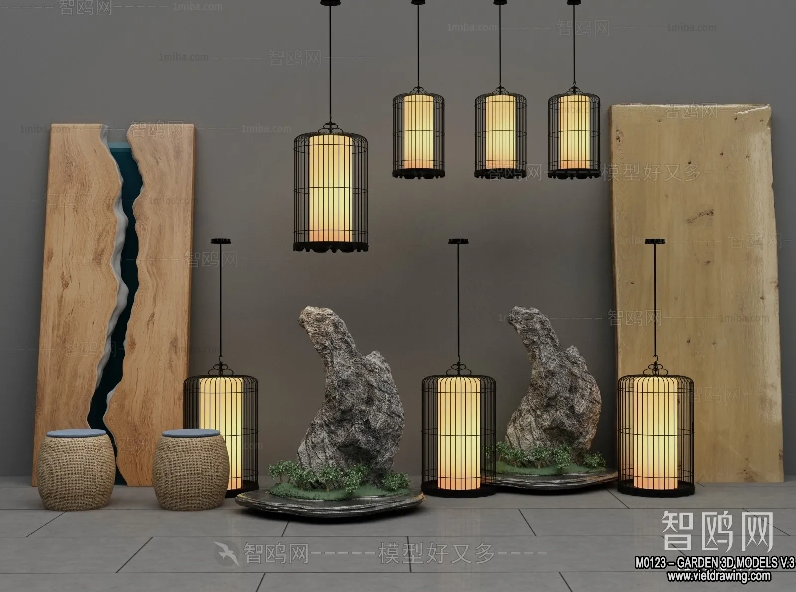 Garden 3D Models - Architecture Decor 3D - 088