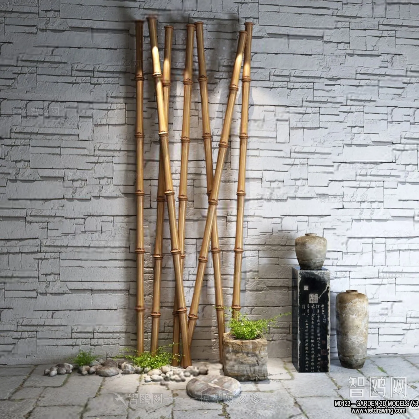 Garden 3D Models - Architecture Decor 3D - 091