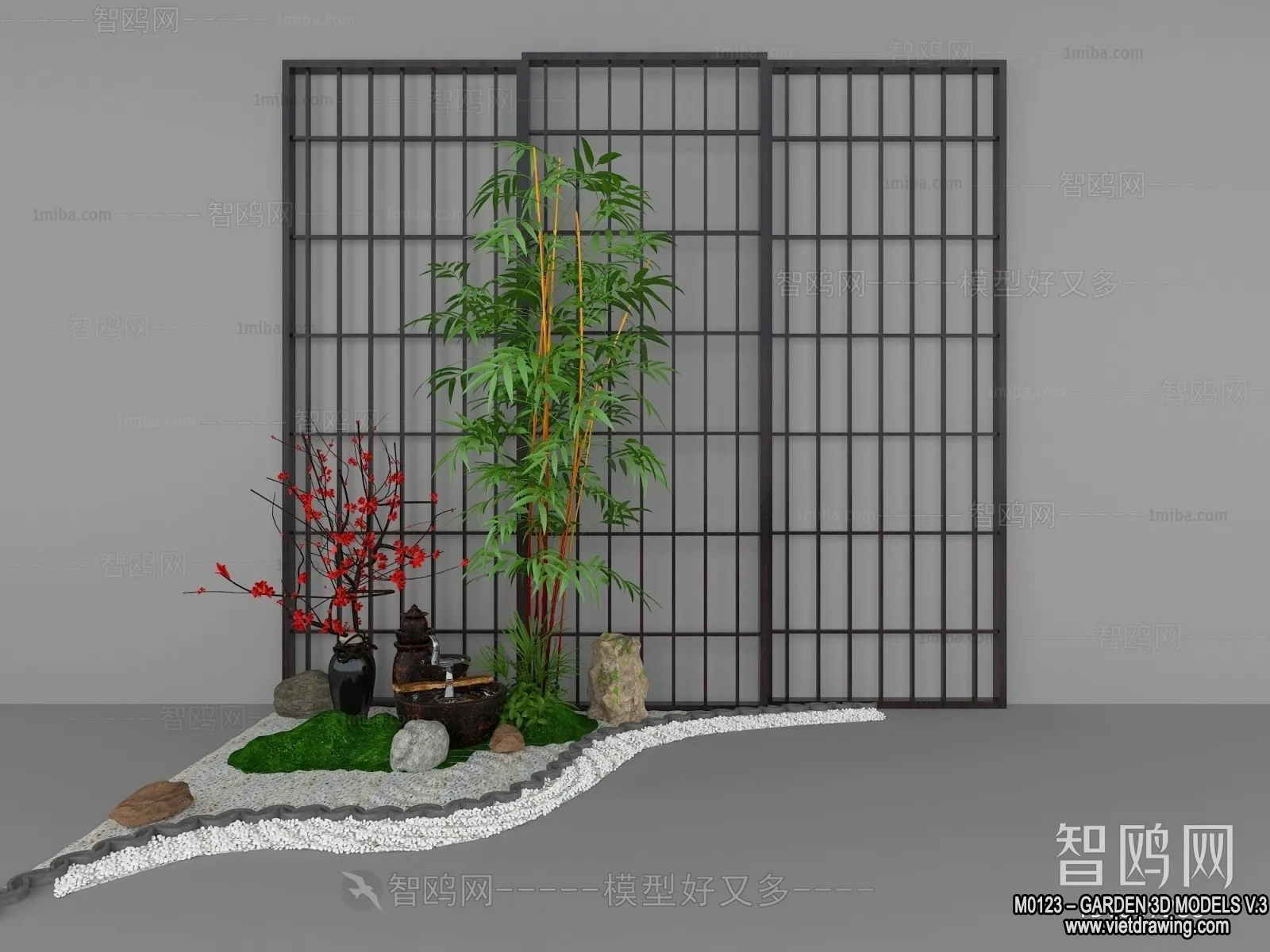 Garden 3D Models - Architecture Decor 3D - 092