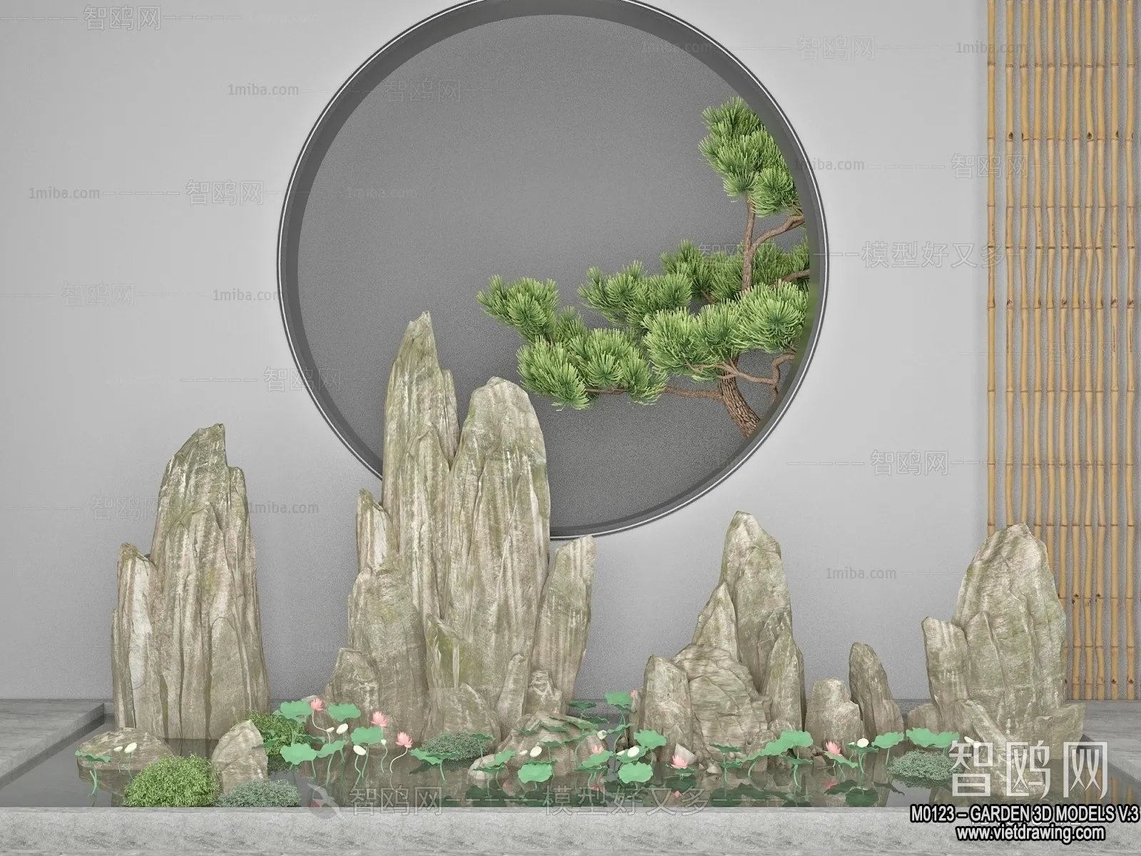 Garden 3D Models - Architecture Decor 3D - 095