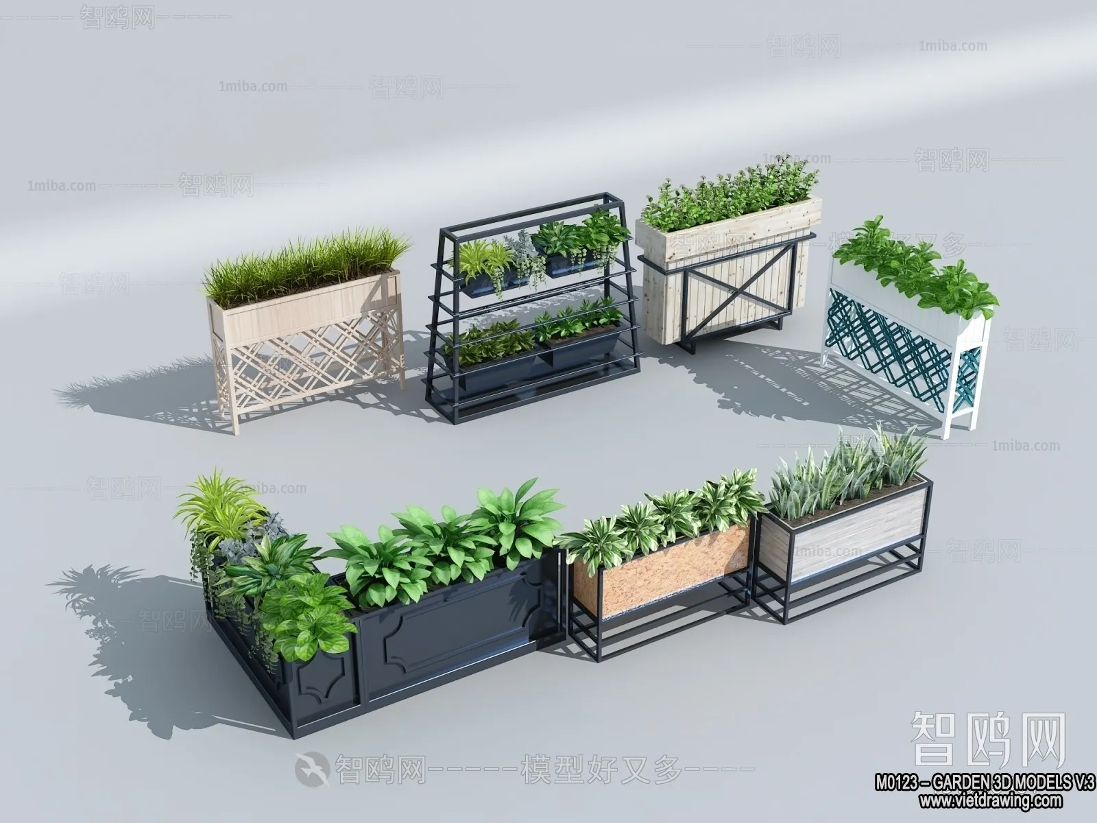 Garden 3D Models - Architecture Decor 3D - 096