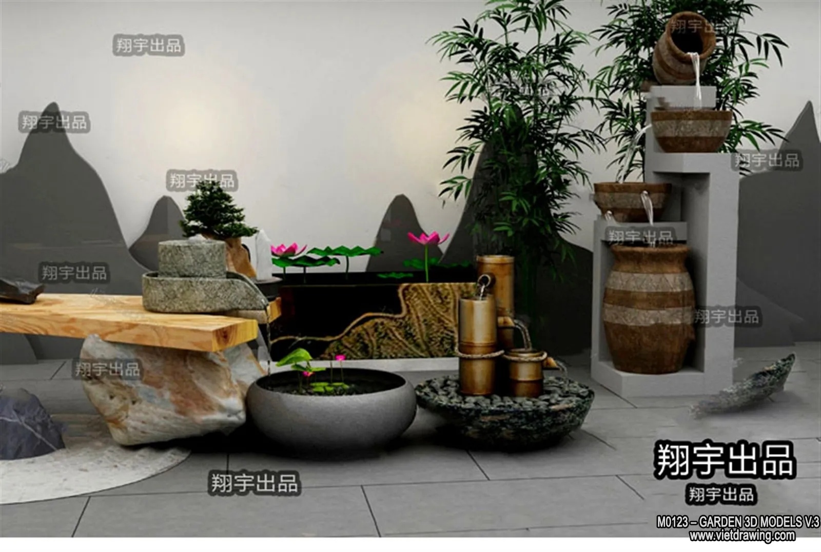 Garden 3D Models - Architecture Decor 3D - 100