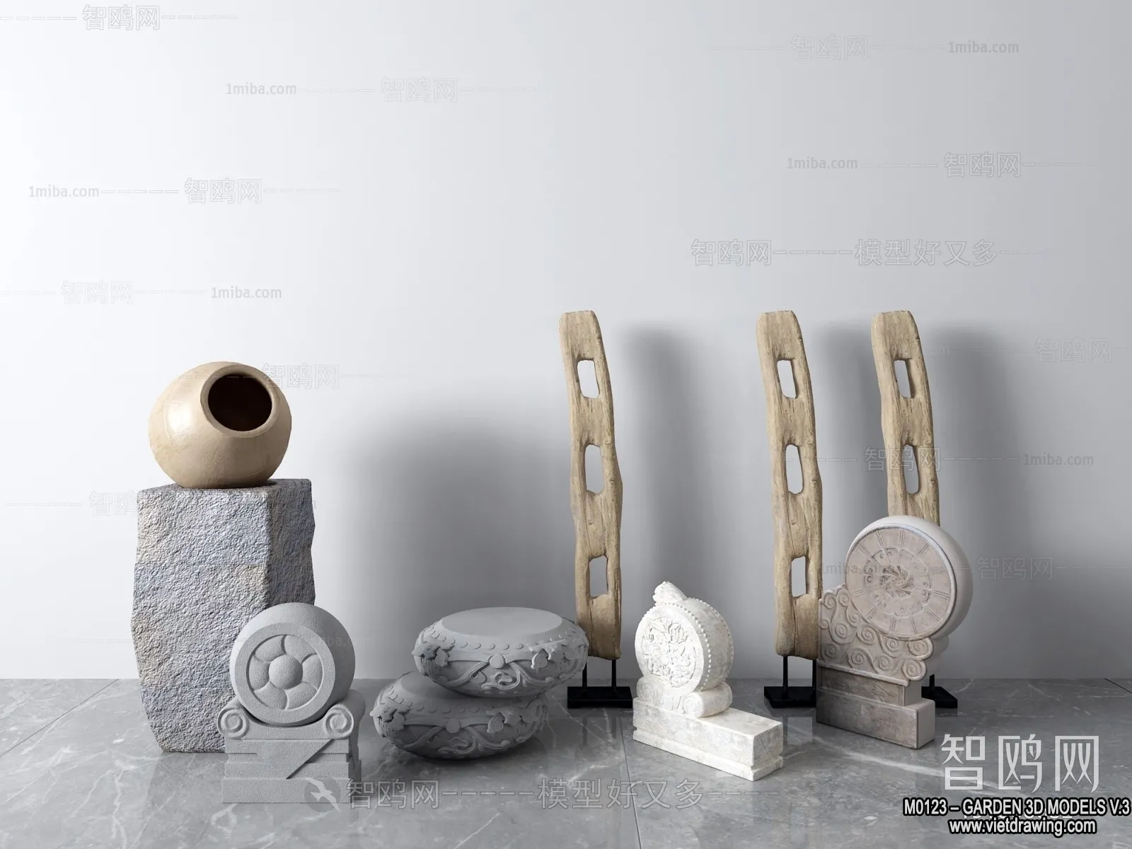 Garden 3D Models - Architecture Decor 3D - 104