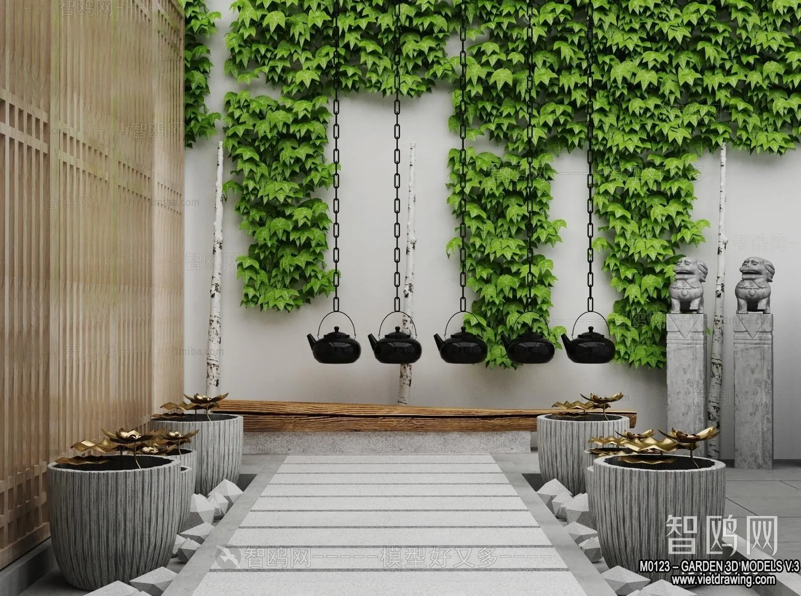 Garden 3D Models - Architecture Decor 3D - 114