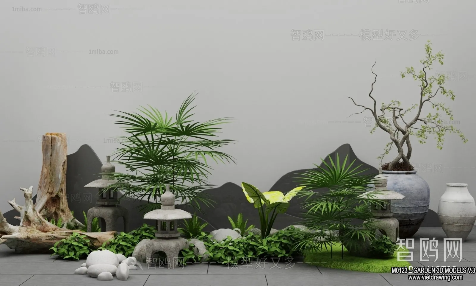 Garden 3D Models - Architecture Decor 3D - 116