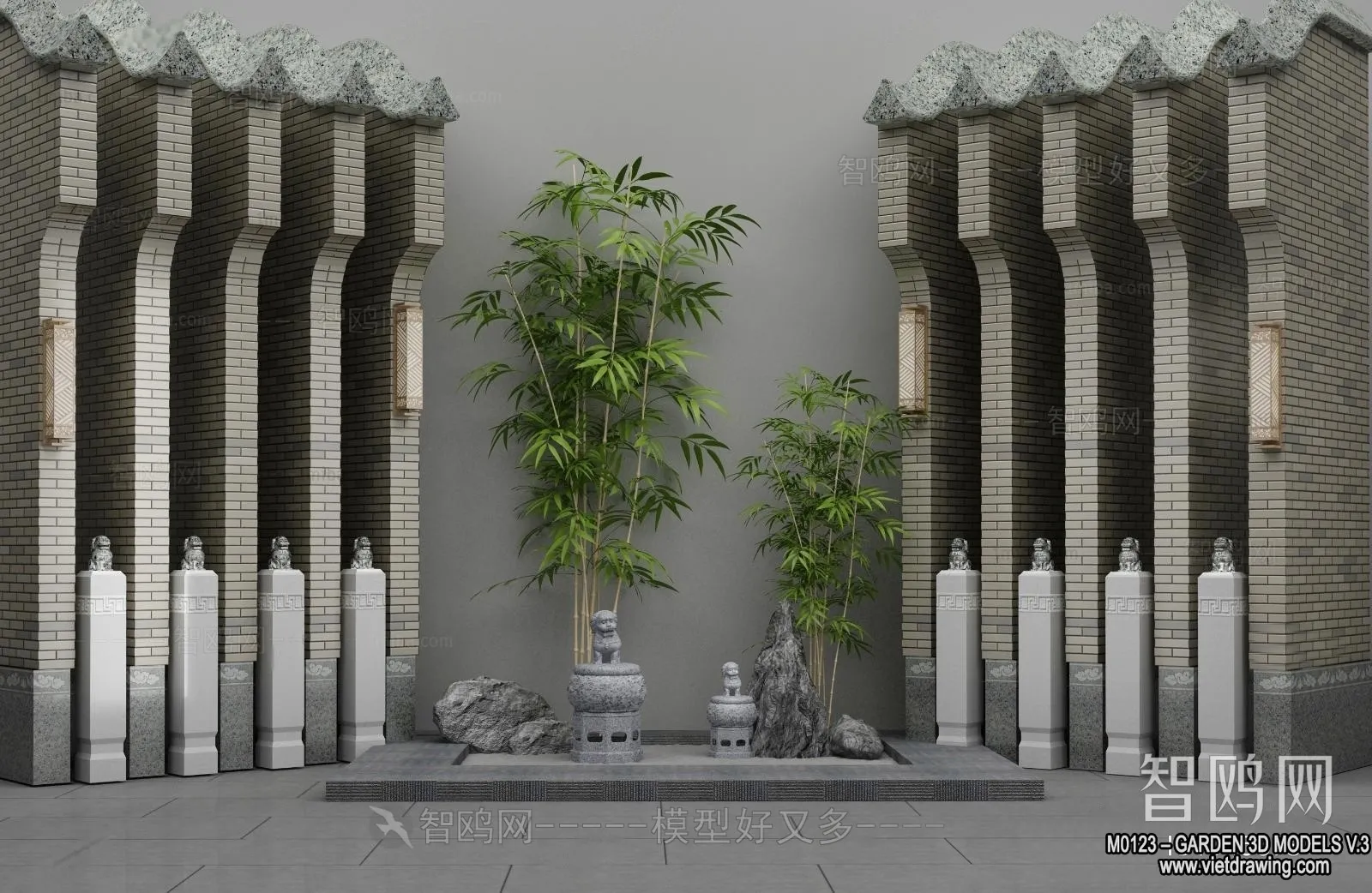 Garden 3D Models - Architecture Decor 3D - 121