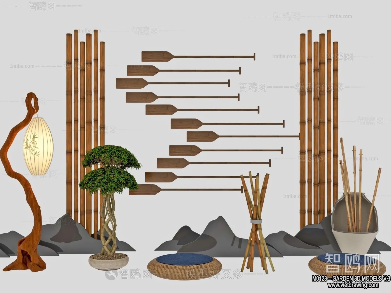 Garden 3D Models - Architecture Decor 3D - 122