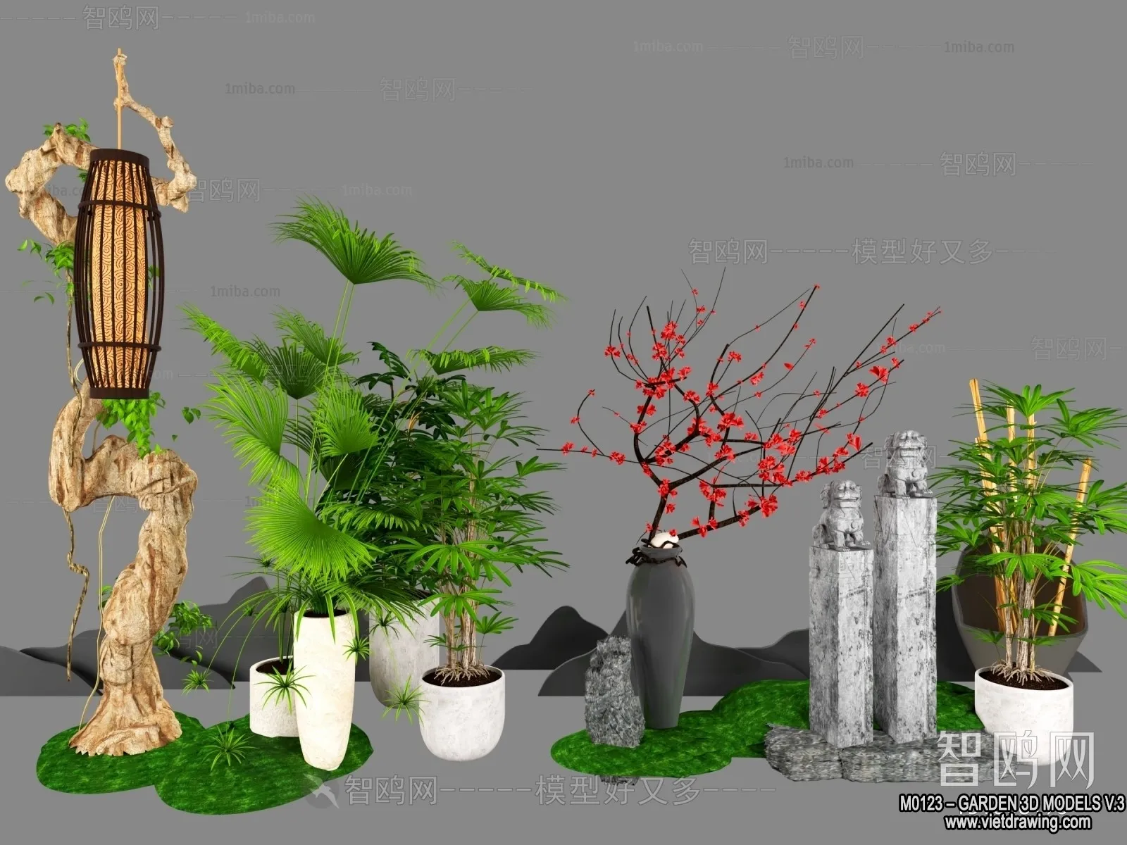 Garden 3D Models - Architecture Decor 3D - 123