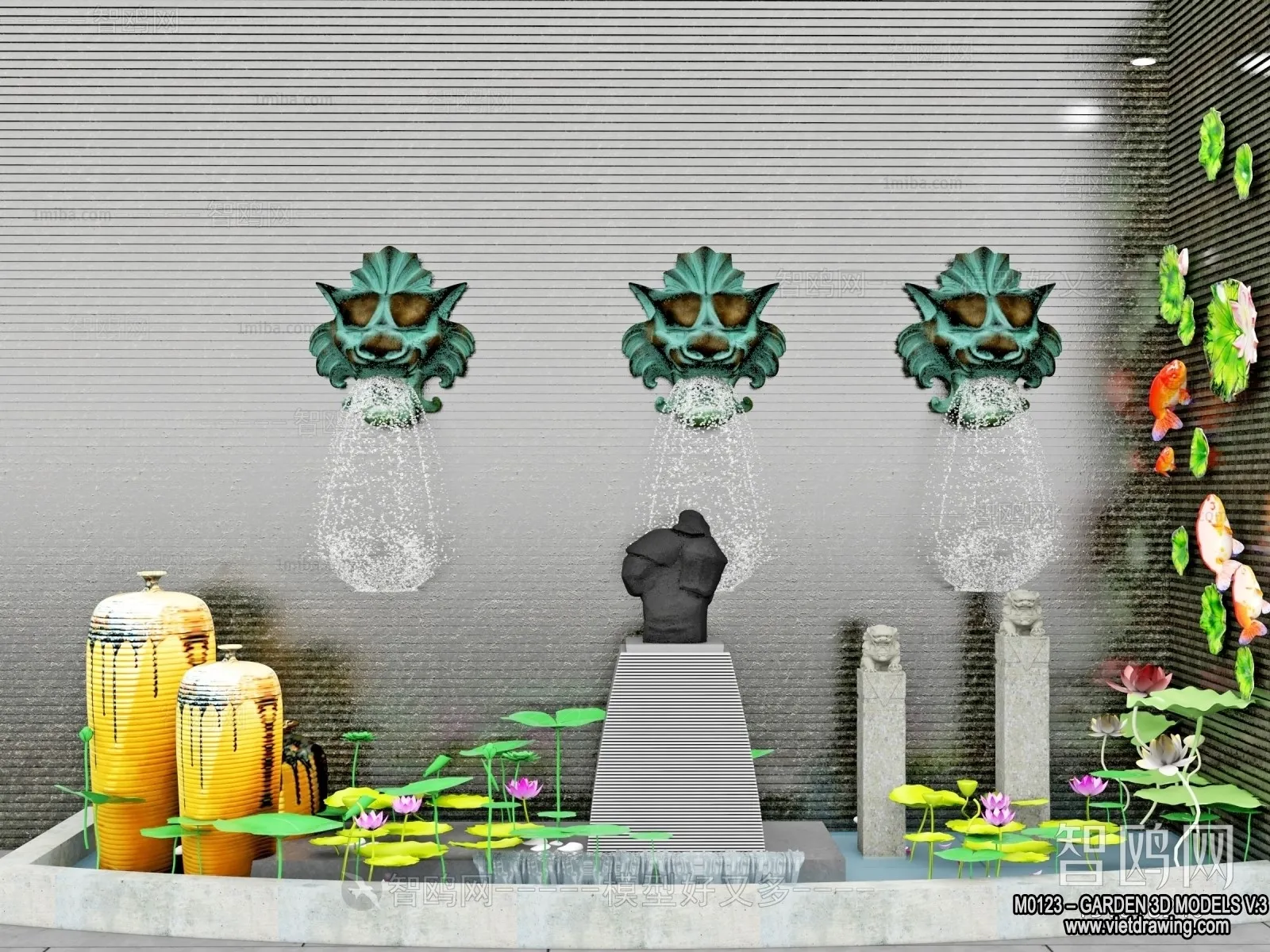 Garden 3D Models - Architecture Decor 3D - 124