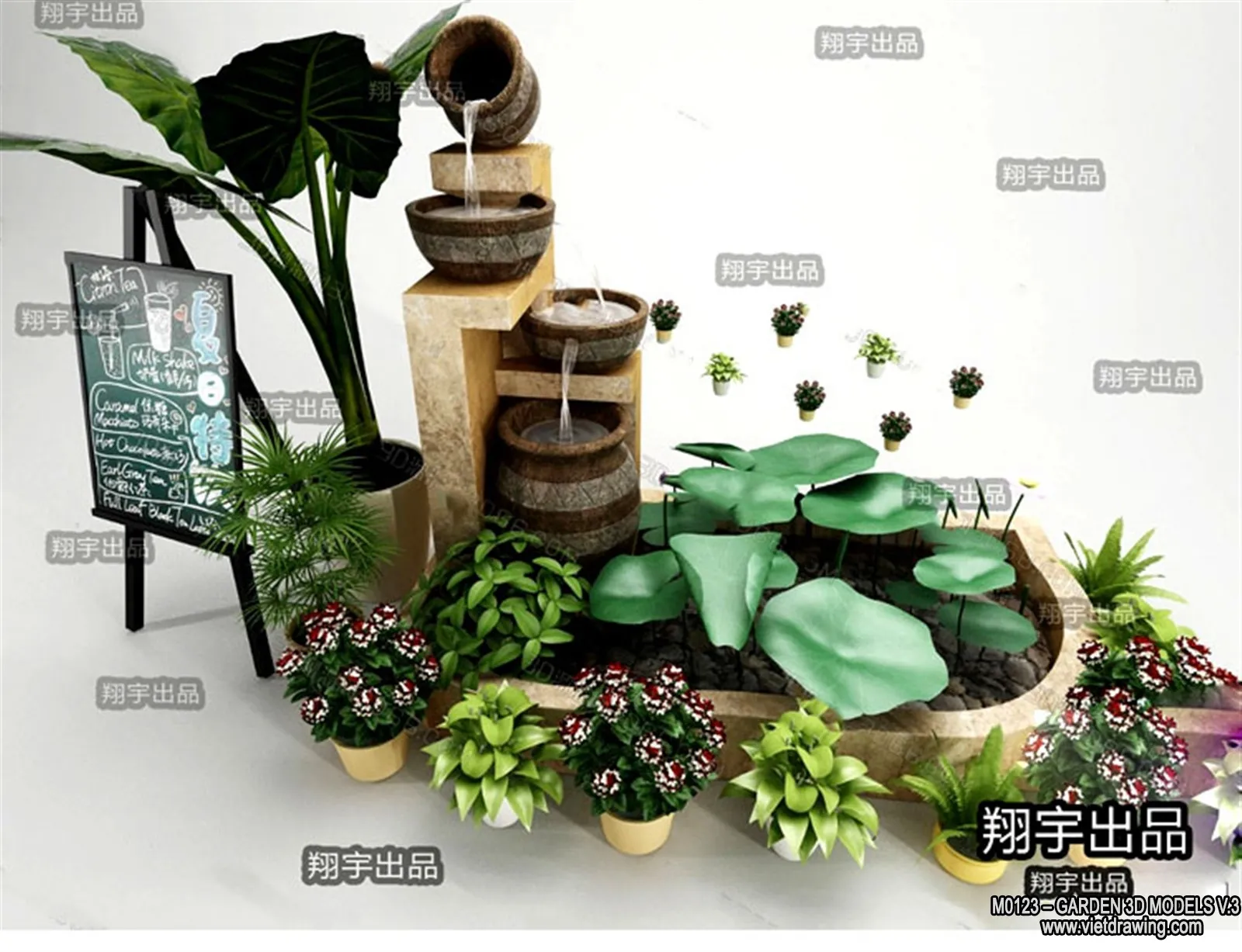 Garden 3D Models - Architecture Decor 3D - 125