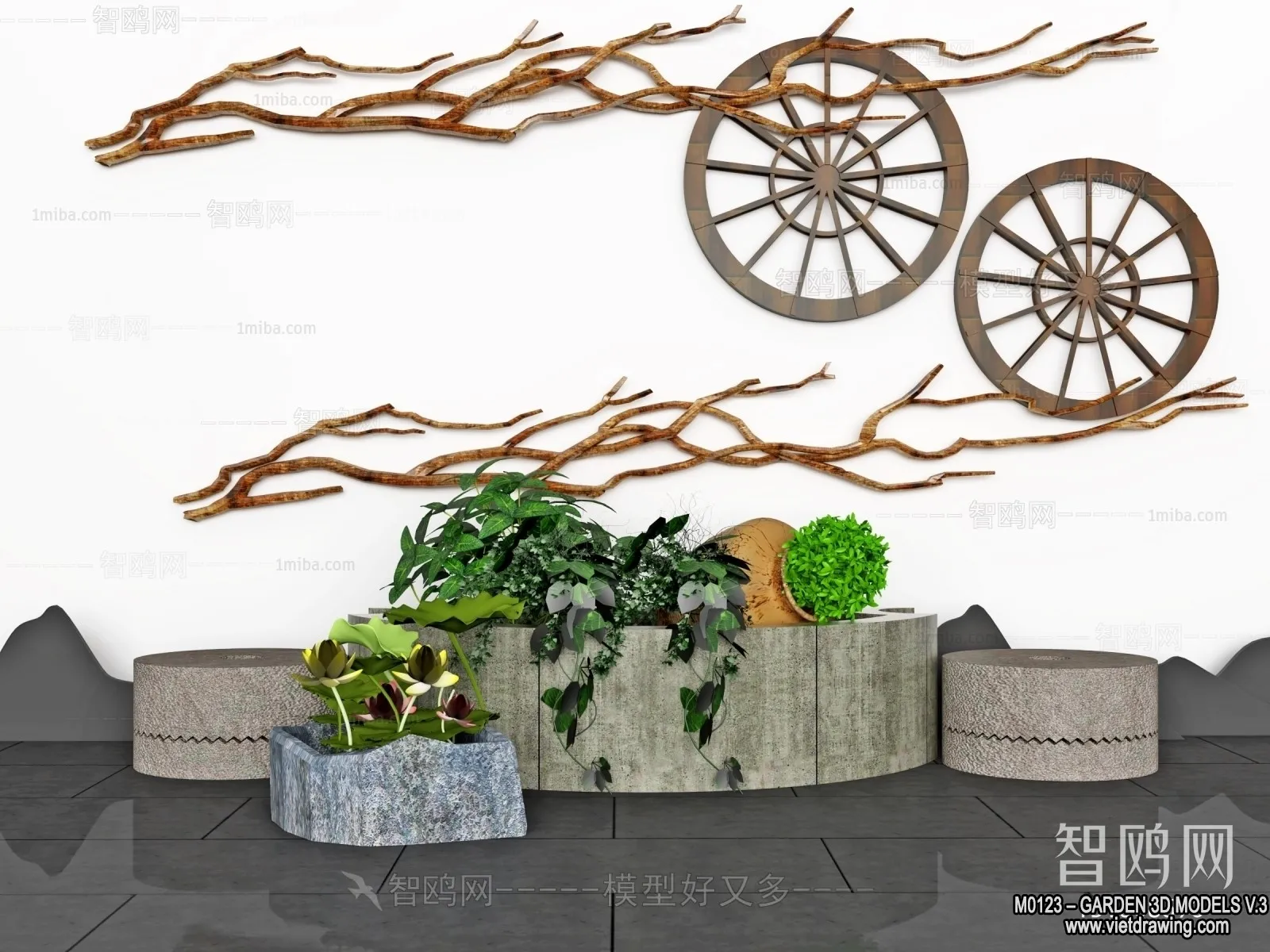 Garden 3D Models - Architecture Decor 3D - 126