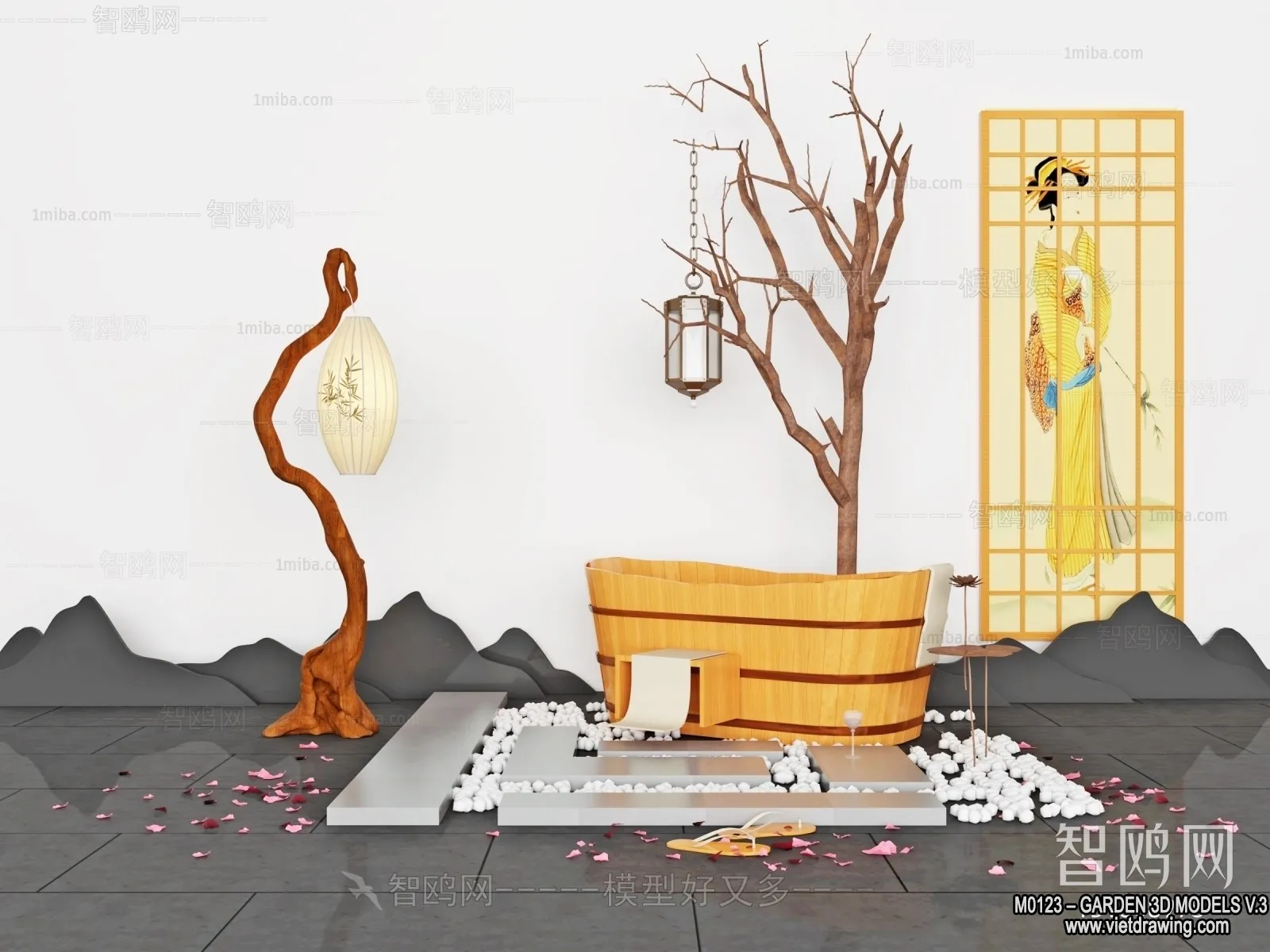 Garden 3D Models - Architecture Decor 3D - 129