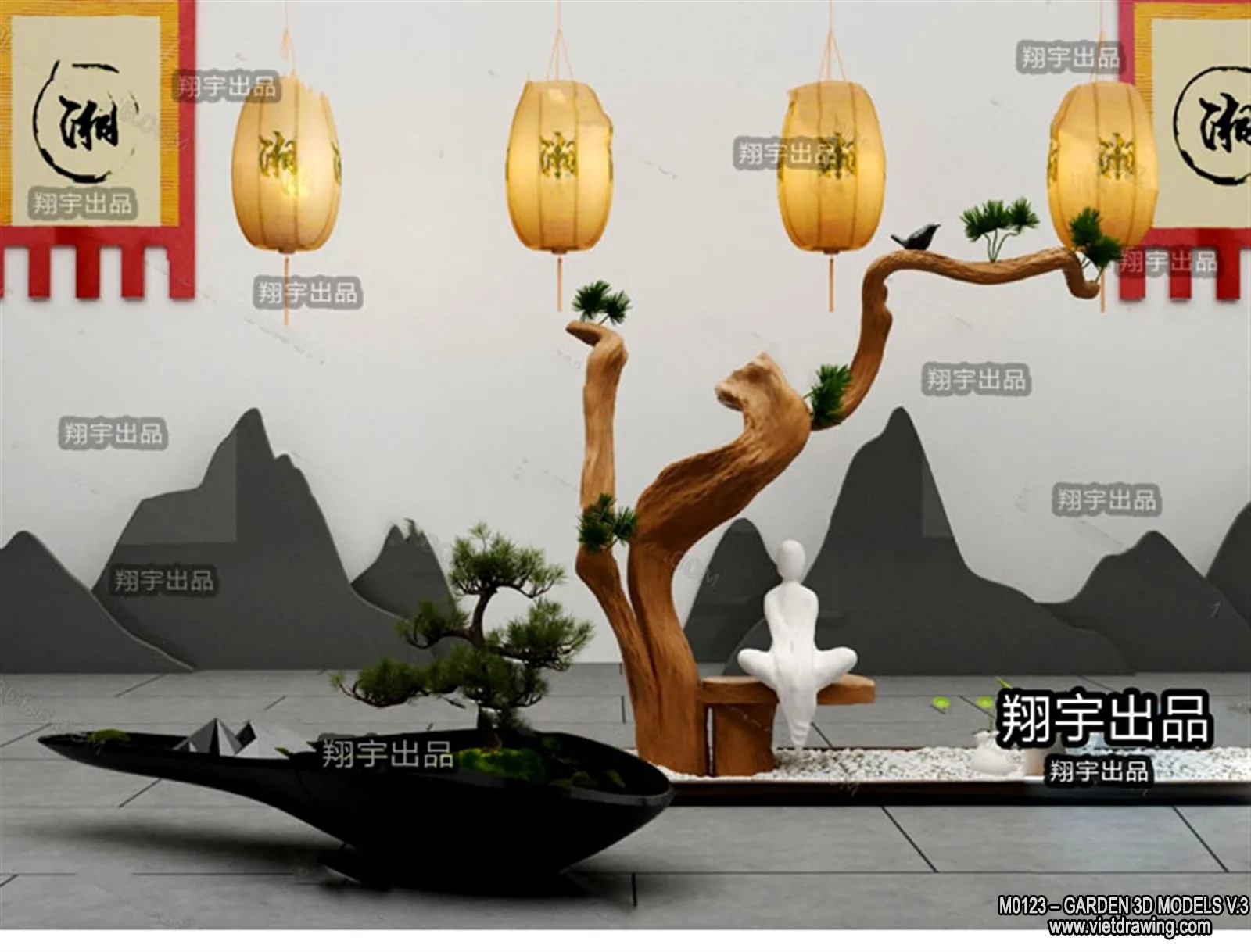 Garden 3D Models - Architecture Decor 3D - 133