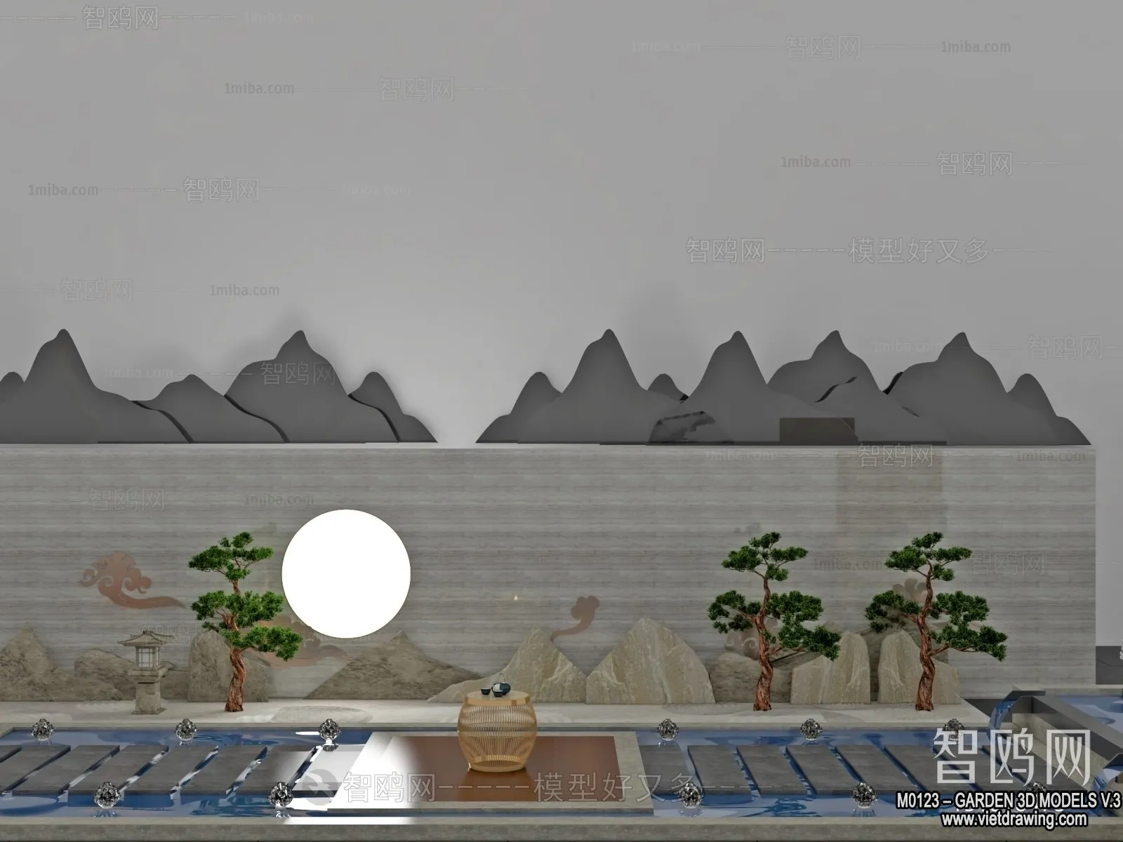 Garden 3D Models - Architecture Decor 3D - 136