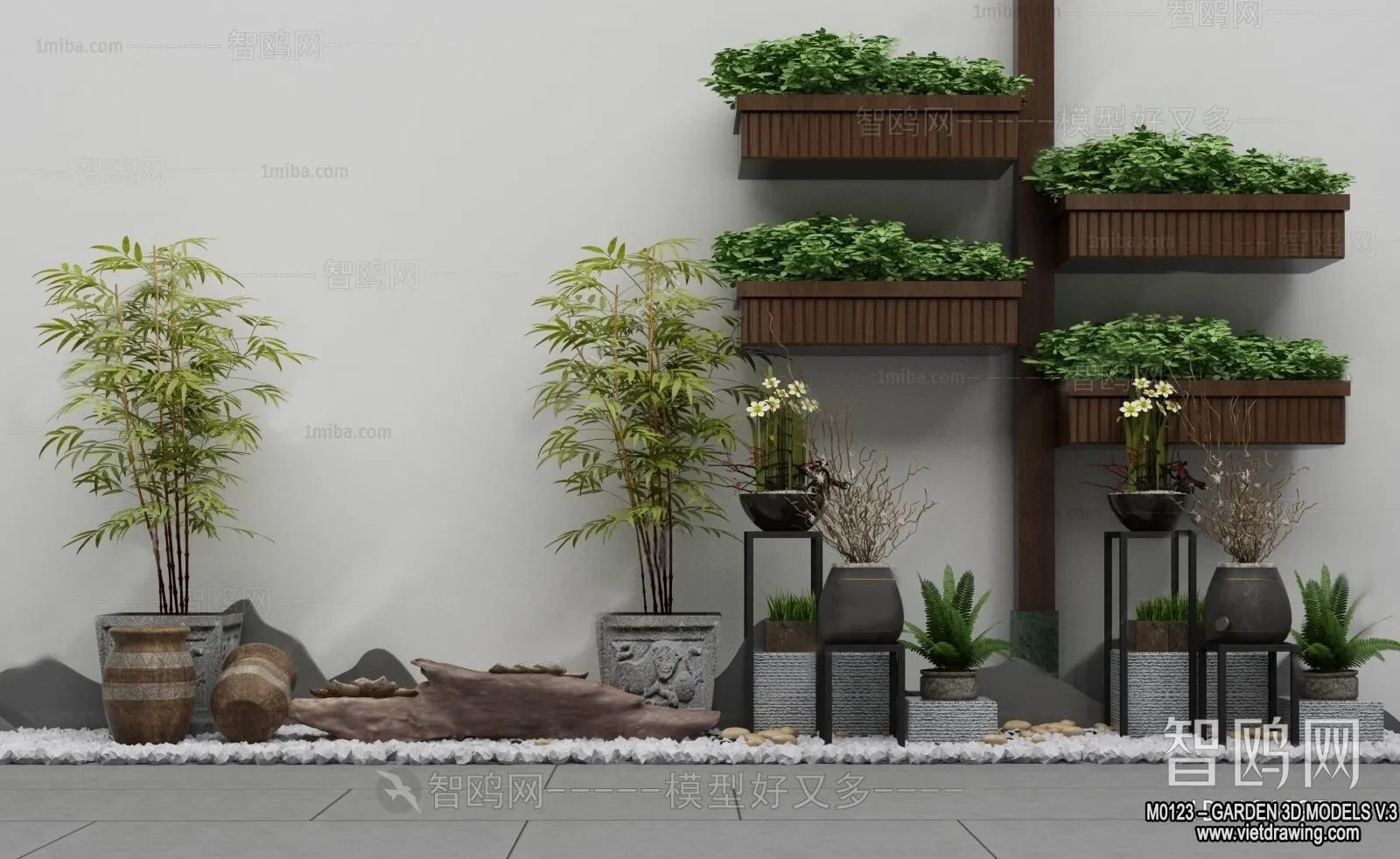 Garden 3D Models - Architecture Decor 3D - 147