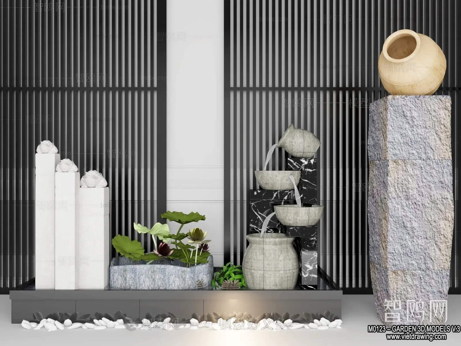 Garden 3D Models - Architecture Decor 3D - 151