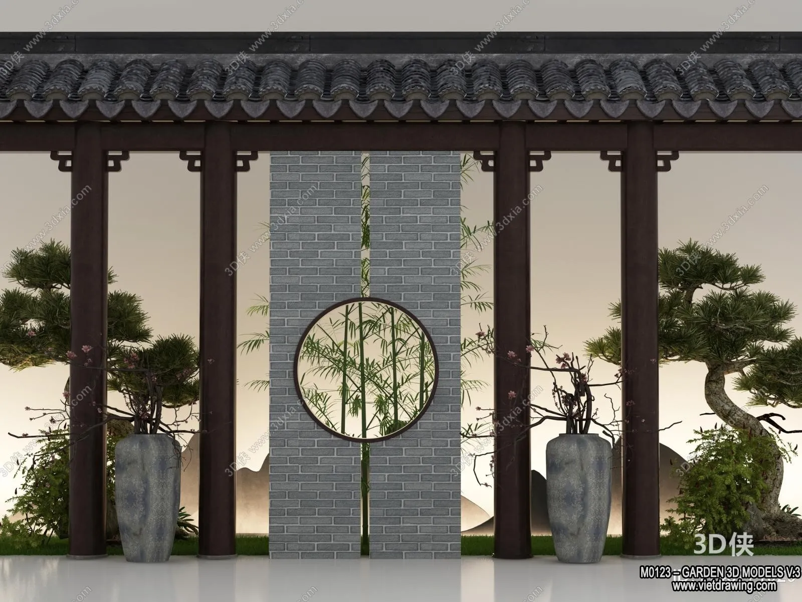 Garden 3D Models - Architecture Decor 3D - 160
