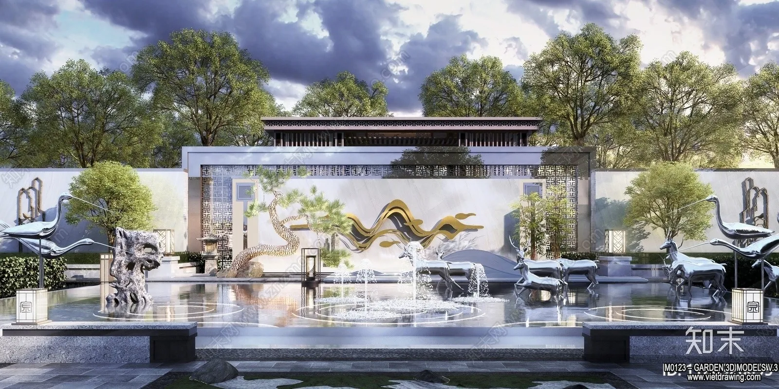 Garden 3D Models - Architecture Decor 3D - 245