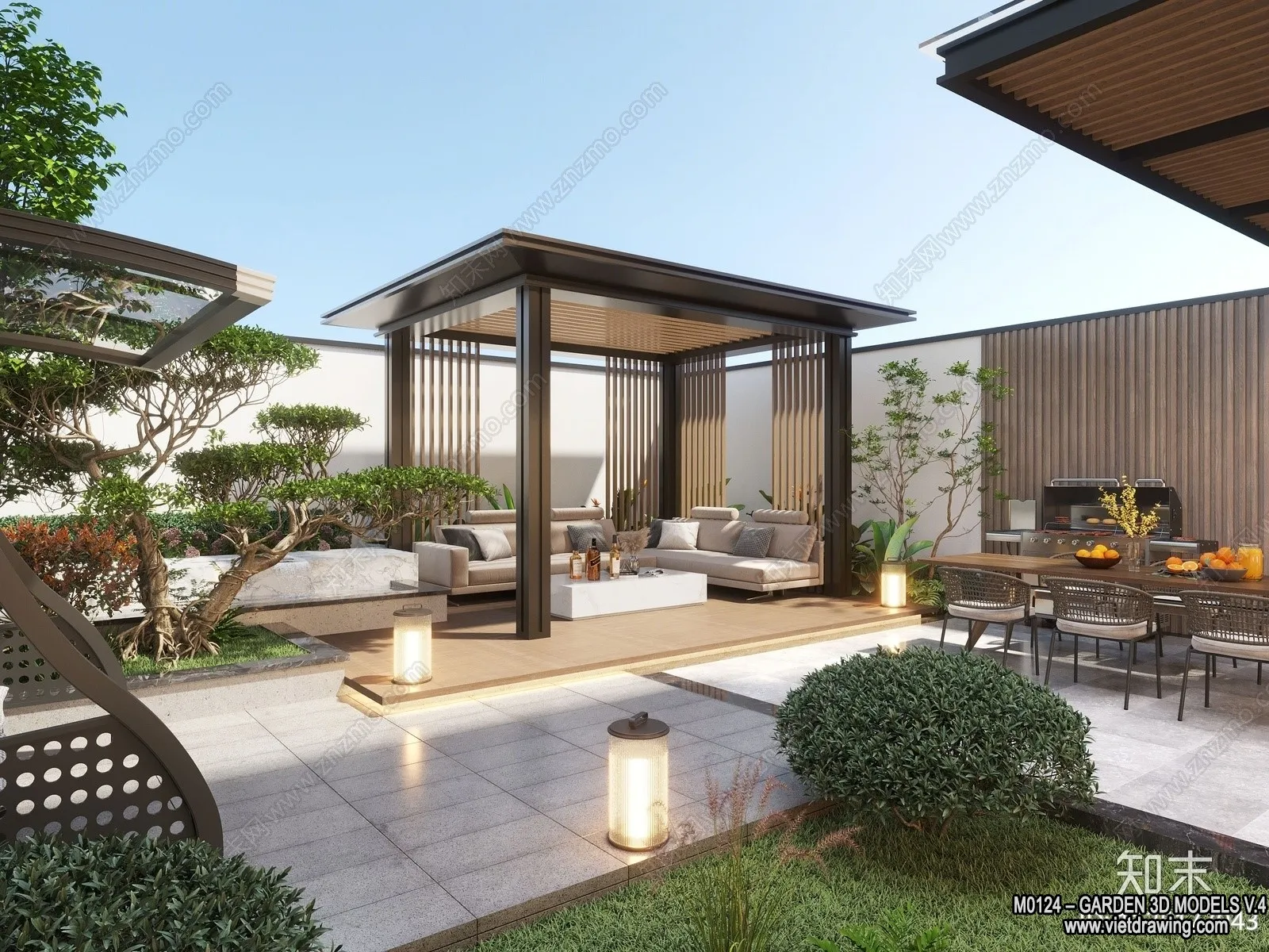 Garden 3D Models - Architecture Decor 3D - 253