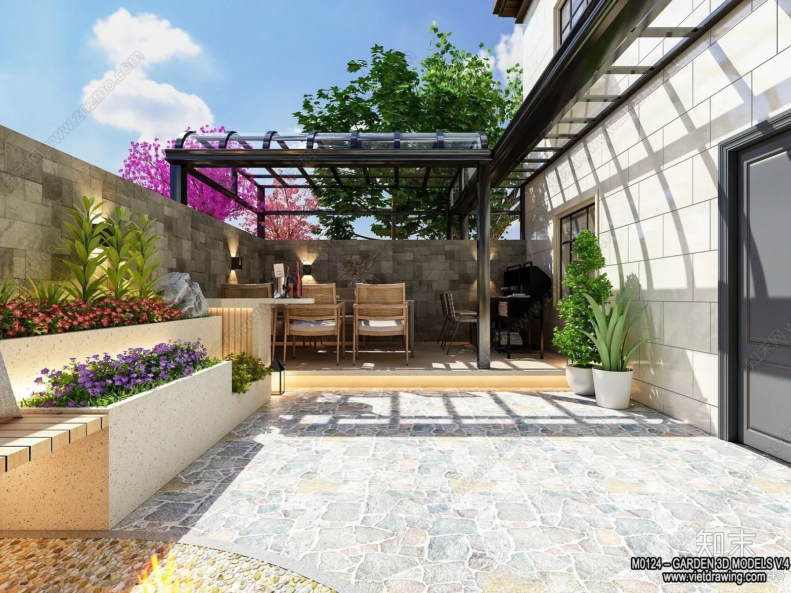 Garden 3D Models - Architecture Decor 3D - 254