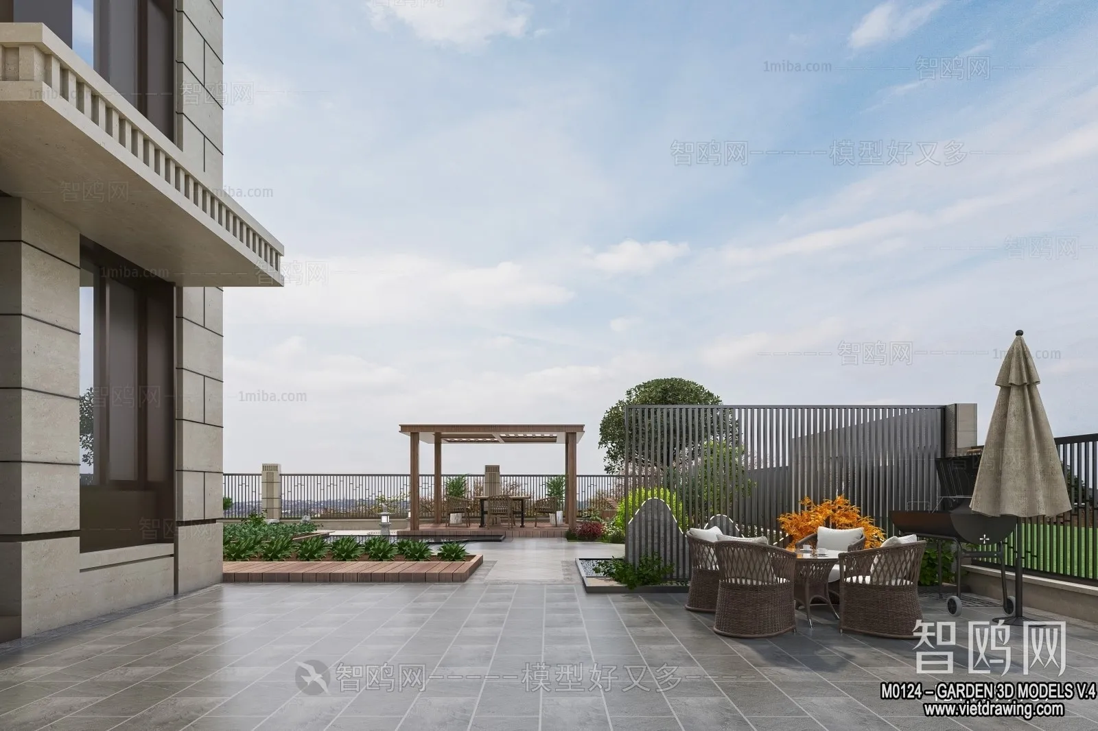 Garden 3D Models - Architecture Decor 3D - 263